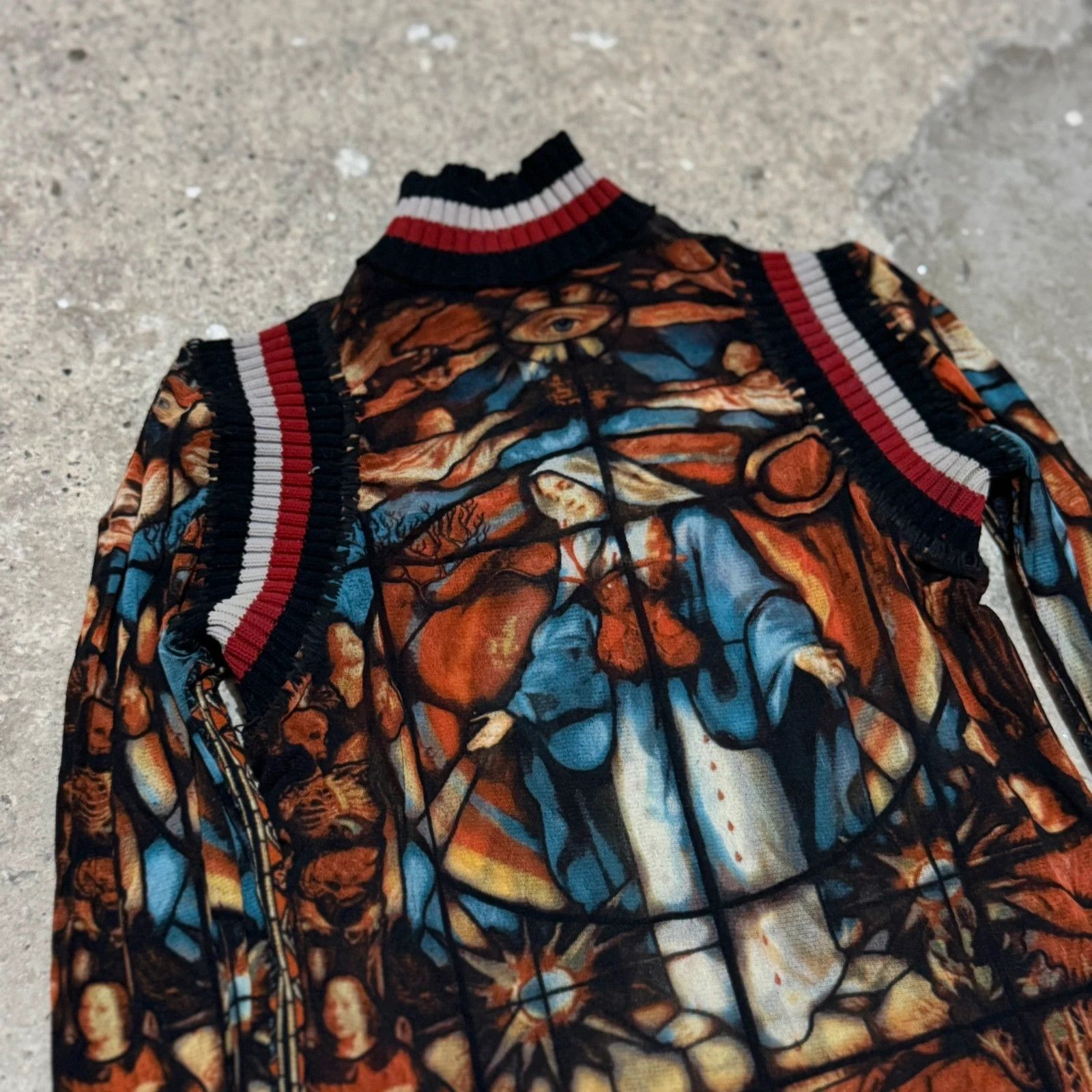 Jean Paul Gaultier F/W 1998 Jean Paul Gaultier cathedral Virgin Mary mesh top Size US S / EU 44-46 / 1 - 5 Thumbnail