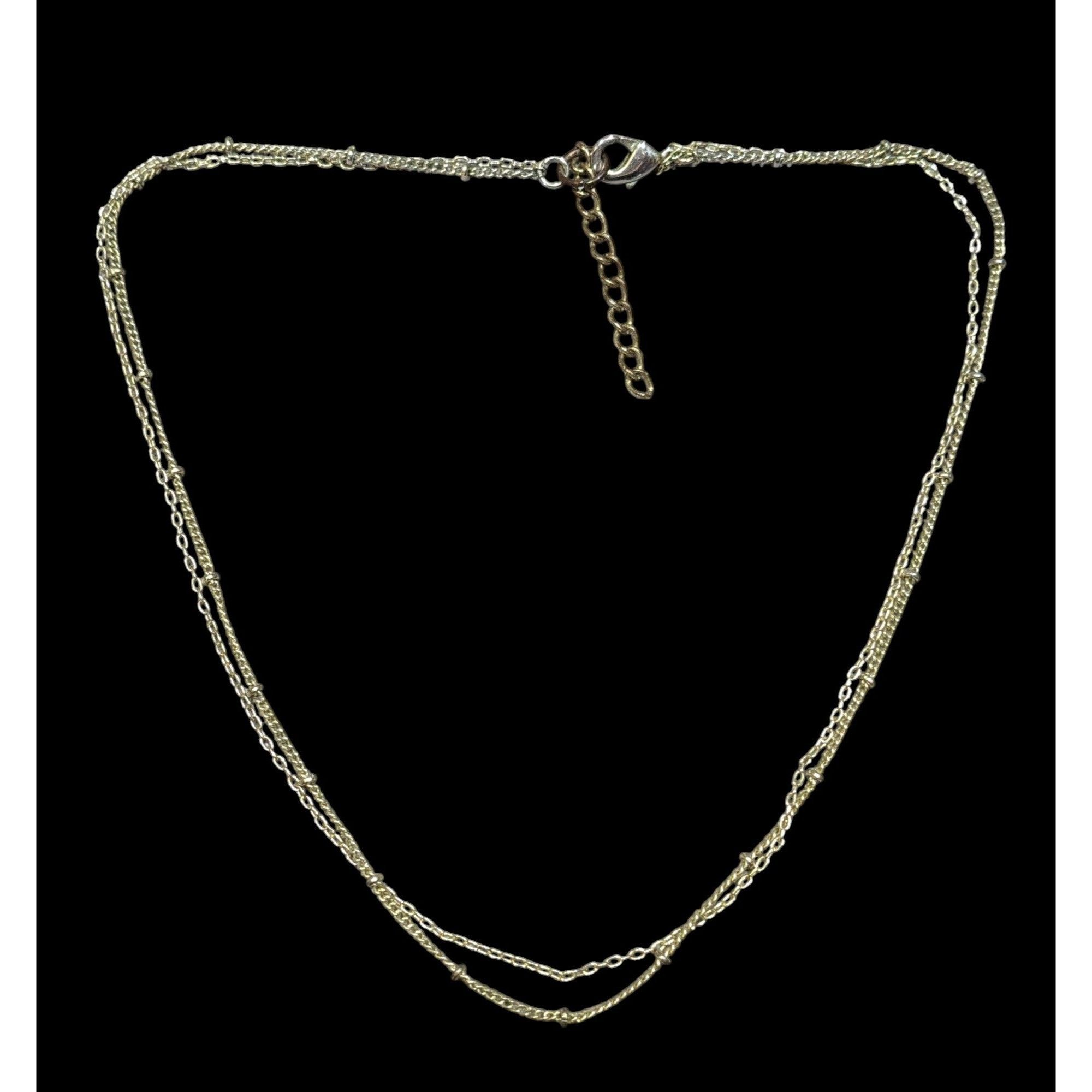 Other Dainty Minimalist Gold Tone Double Layer Chain Necklace Size ONE SIZE - 2 Thumbnail