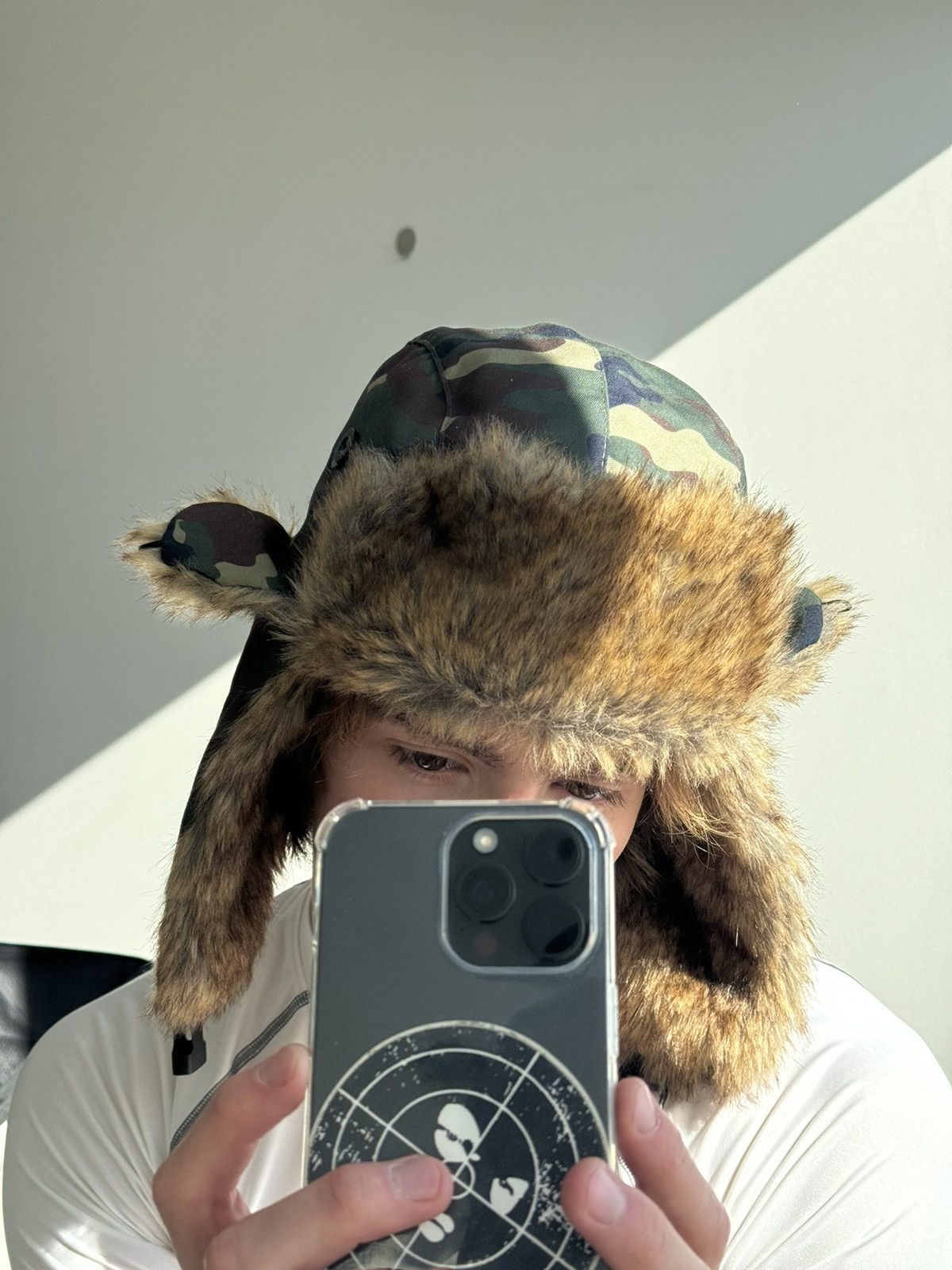 Hysteric Glamour Vintage Camo fuzzy mohair japanese ushanka hat avant garde Size ONE SIZE - 10 Thumbnail