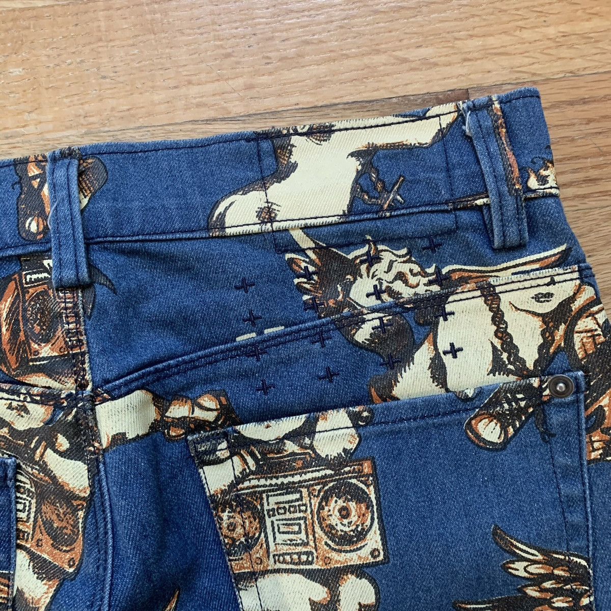 Jeremy Scott × Ksubi FW2008 Cherub Print Jeans Size US 32 / EU 48 - 5 Thumbnail