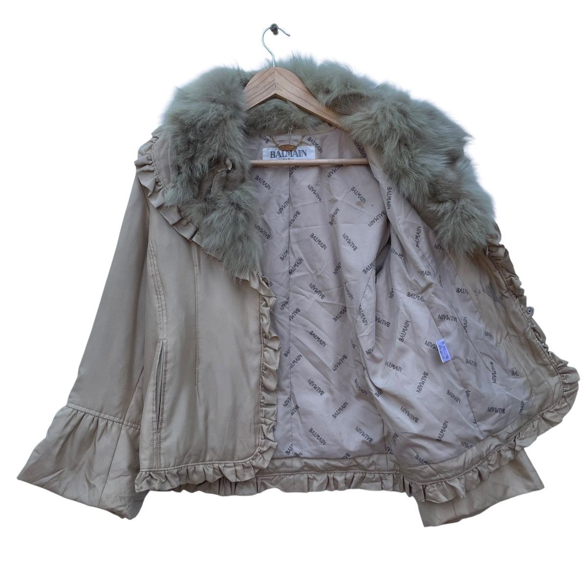 Balmain 💥Vintage Balmain Paris Drape Fur Jacket Size M / US 6-8 / IT 42-44 - 3 Thumbnail