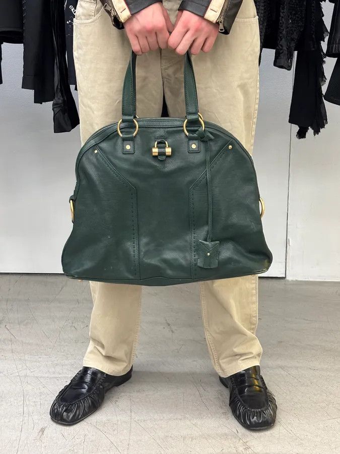 Yves Saint Laurent AW2008 Yves Saint Laurent Muse Dark Green Leather Handle Bag Size ONE SIZE - 2 Thumbnail
