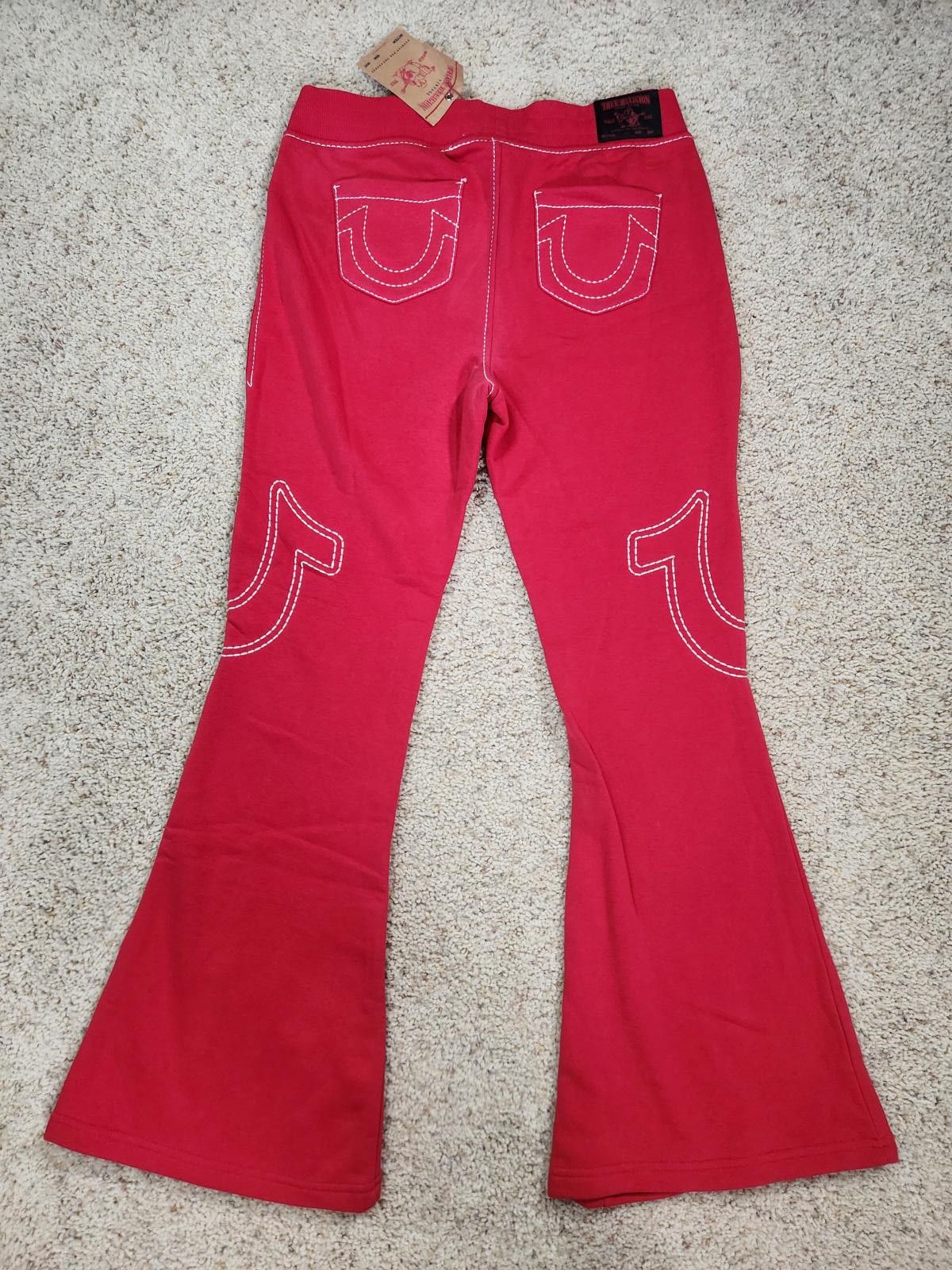 True Religion NEW True Religion Pull-On Flare Jeans Red Anniversary Large Size 36" / US 14 / IT 50 - 2 Thumbnail