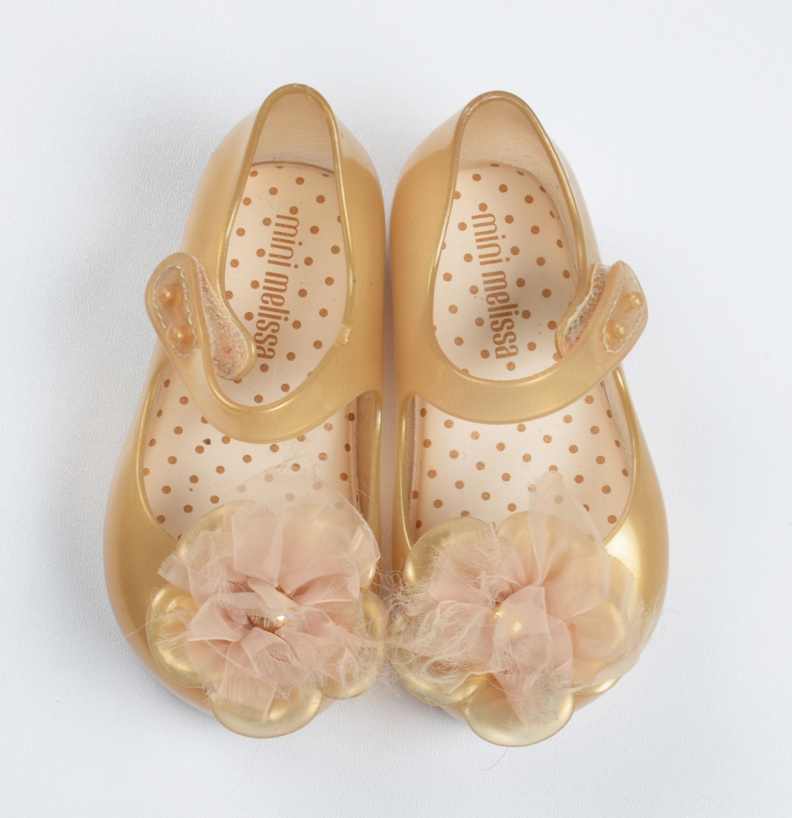 Melissa Mini Melissa Jelly Mary Jane Ballet Flats Girls Bow Shoes Size US 6 / IT 36 - 1 Thumbnail