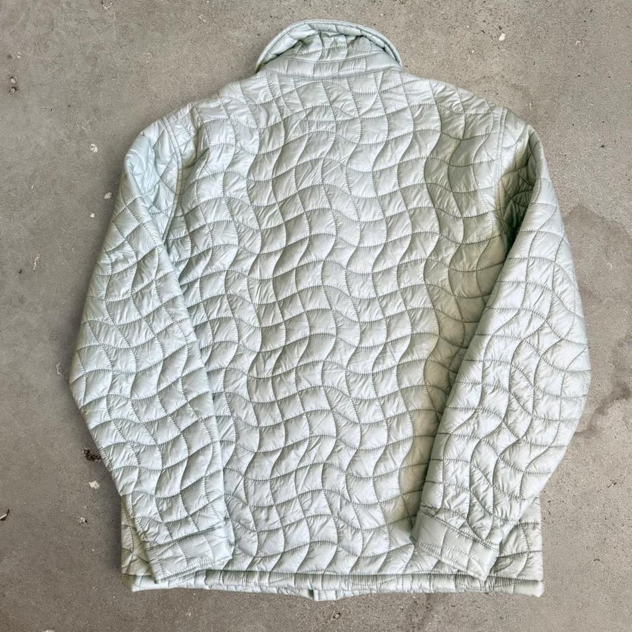 Dime Dime Green Wave Quilted Streetwear Button Snap Jacket Size US L / EU 52-54 / 3 - 2 Thumbnail