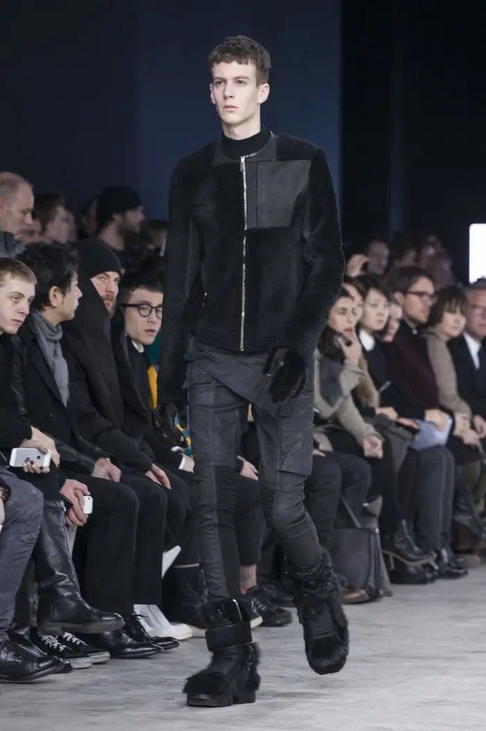 Rick Owens FW13 Plinth Runway Memphis Cut Leather Pants