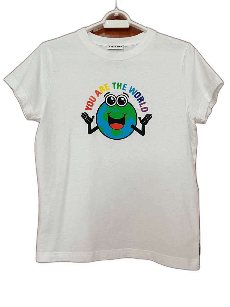 Balenciaga white short sleeve T-shirt-2507