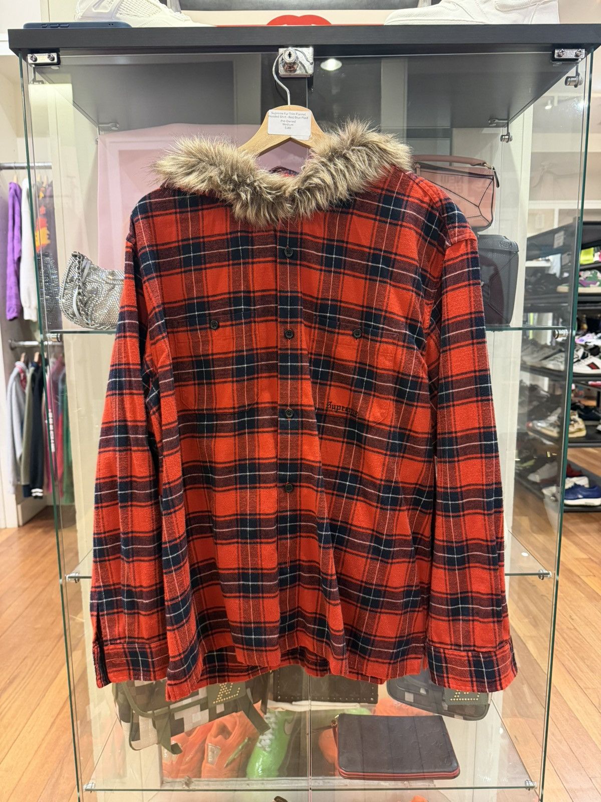 Supreme Supreme Fur Trim Flannel Hooded Button Down Size US M / EU 48-50 / 2 - 1 Thumbnail