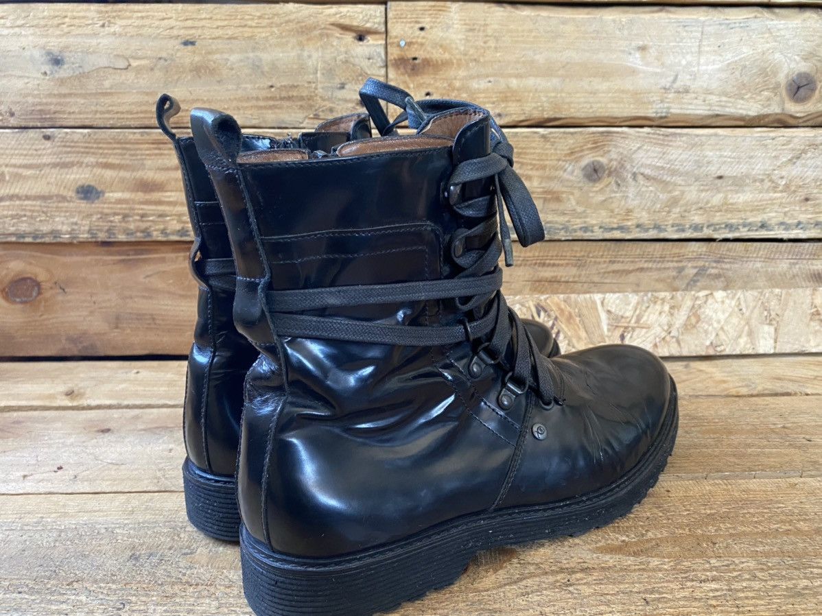 Alexander McQueen × Designer Alexander mc queen black patent leather lace boots sz41 Size US 8 / EU 41 - 8 Thumbnail