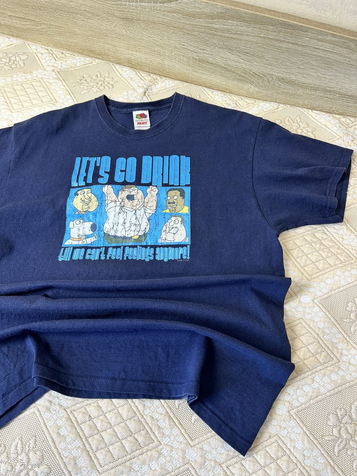 Cartoon Network 🔥 00s Vintage Family Guy 2006 Let's Go Drink Shirt Simpsons Size US XL / EU 56 / 4 - 3 Thumbnail