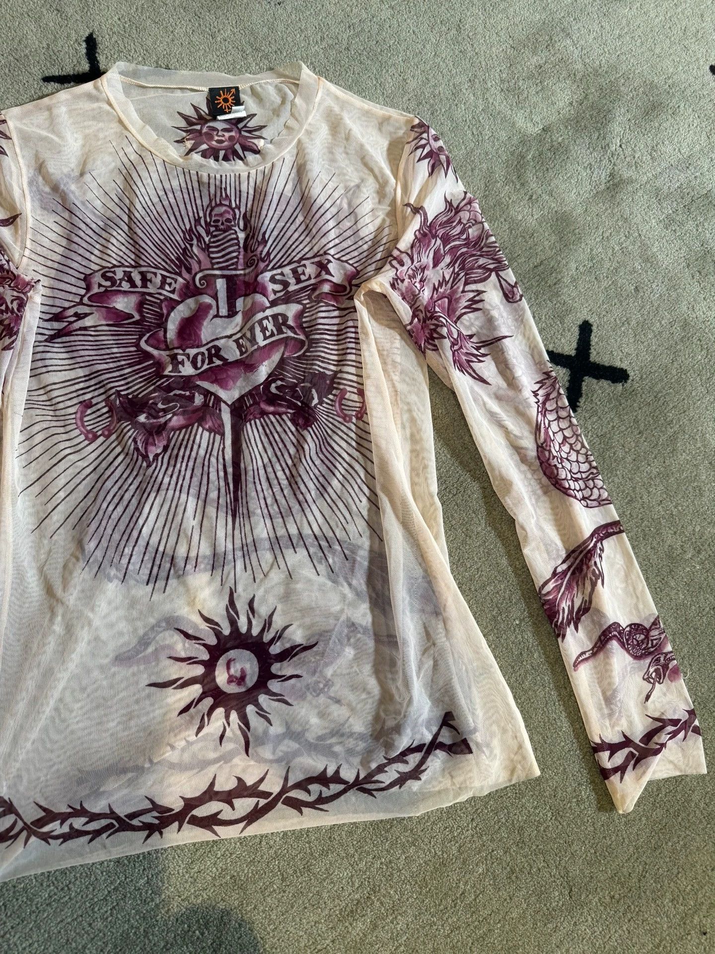 Jean Paul Gaultier Jean Paul Gaultier Safe Sex 96 SS Long-Sleeve Mesh Top Size M / US 6-8 / IT 42-44 - 4 Thumbnail
