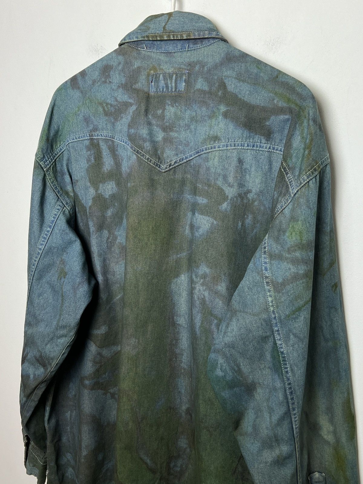 Giorgio Armani armani mud denim shirt y2k tie dye 1 of 1 m-l Size US L / EU 52-54 / 3 - 10 Thumbnail