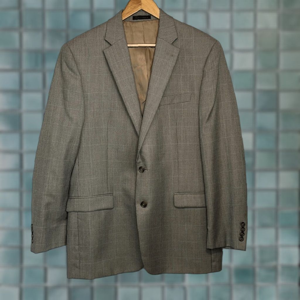 Ralph Lauren LRL Ralph Lauren Men 2 Button Blazer Brown Blue Stripe 42L Coat Jacket Size 42R - 1 Thumbnail