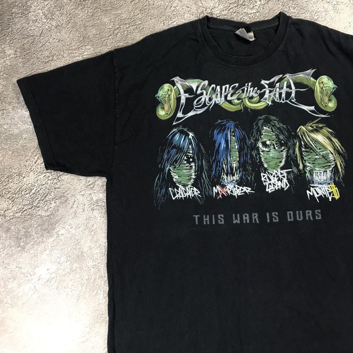 Vintage Vintage Y2K Escape The Fate Band Tee Graphic Punk Baggy XL Size US XL / EU 56 / 4 - 3 Thumbnail