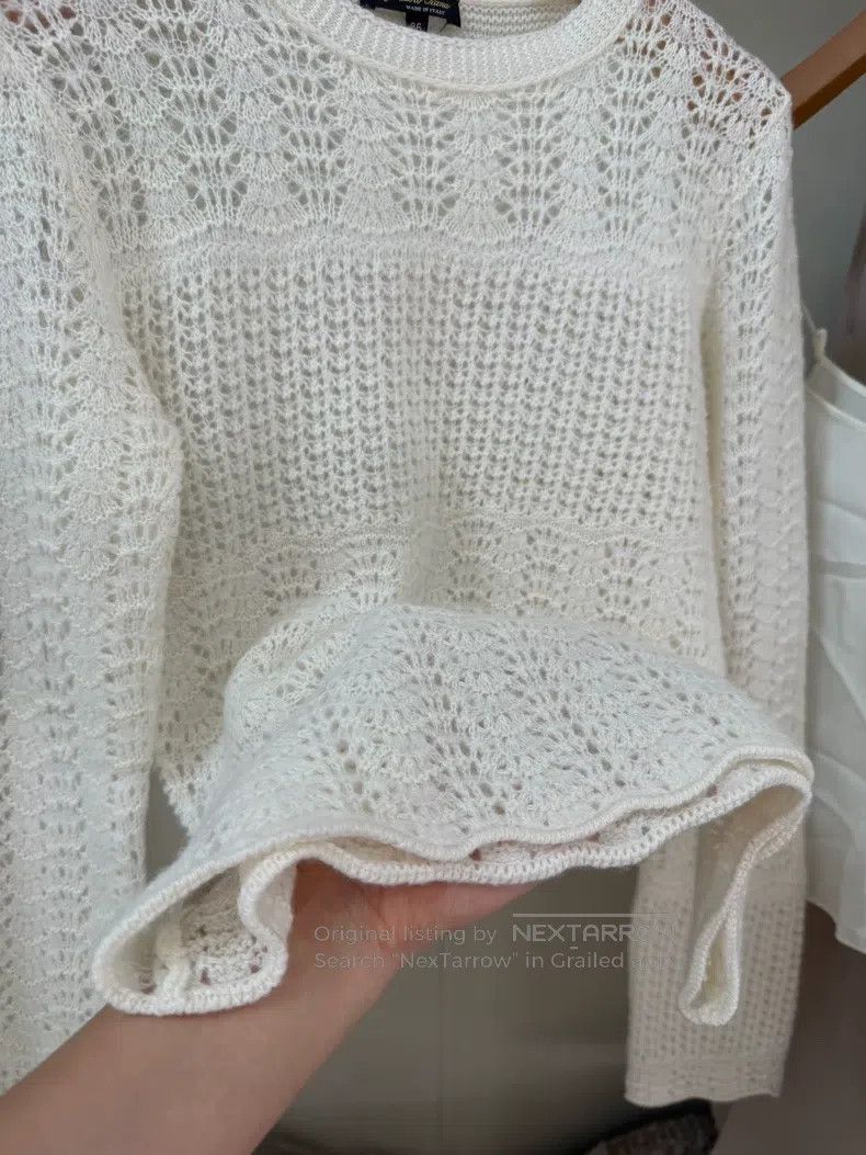 Loro Piana Loro Piana Cream-style cashmere crochet sweater two-piece Size XXS / US 00 / IT 34 - 5 Thumbnail