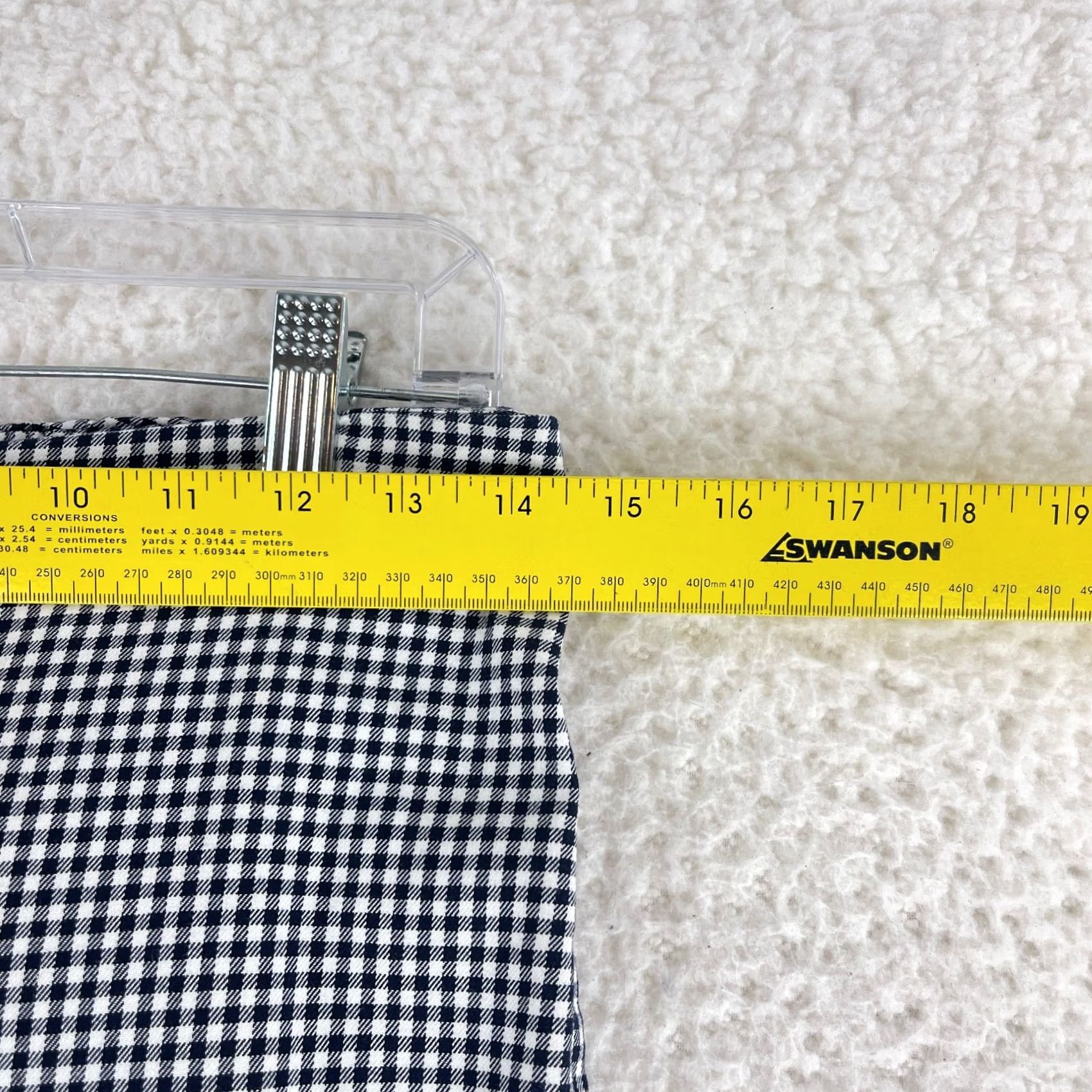 J. Jill J. Jill Blue Gingham Straight Leg Pants Womens Size 4P Low-Rise Flat Front Pull On Size 27" / US 4 / IT 40 - 6 Thumbnail