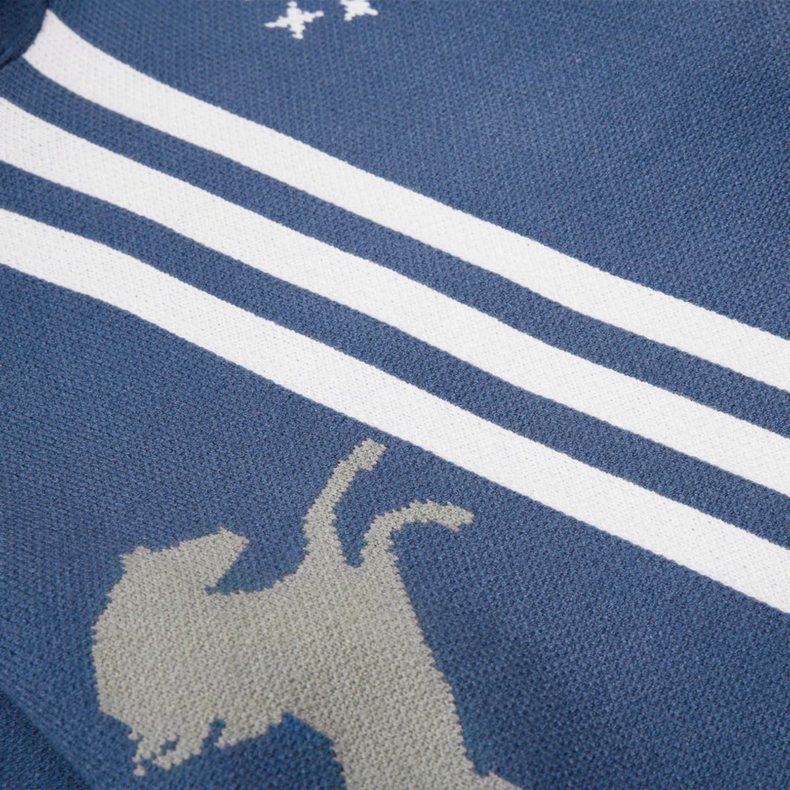Japanese Brand Blue Knit Hooded Sweater with Horse and Stripe Design Size US M / EU 48-50 / 2 - 3 Thumbnail