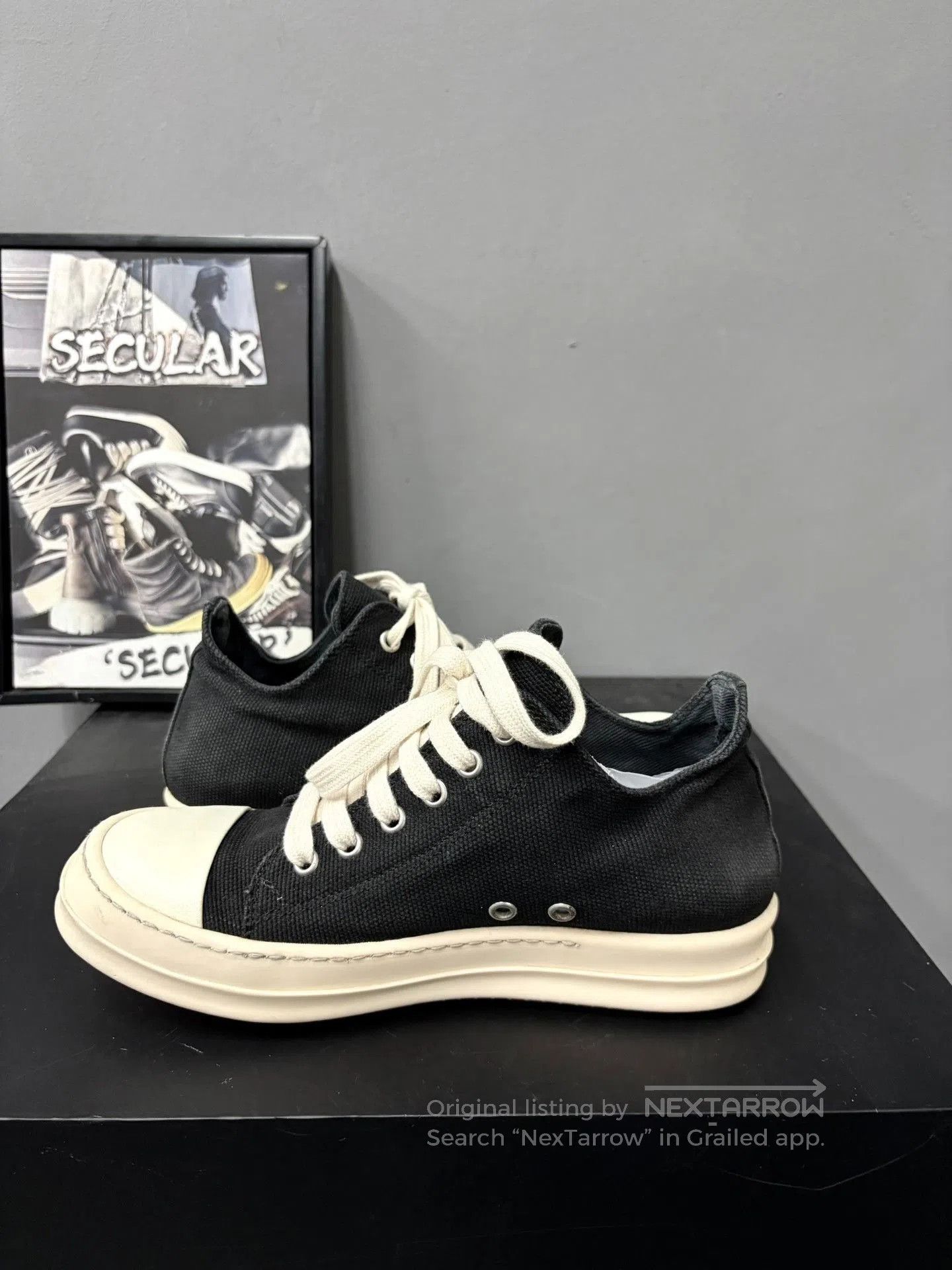 Rick Owens Drkshdw Rick Owens Drkshdw Black White Low. Size US 5 / IT 35 - 5 Thumbnail