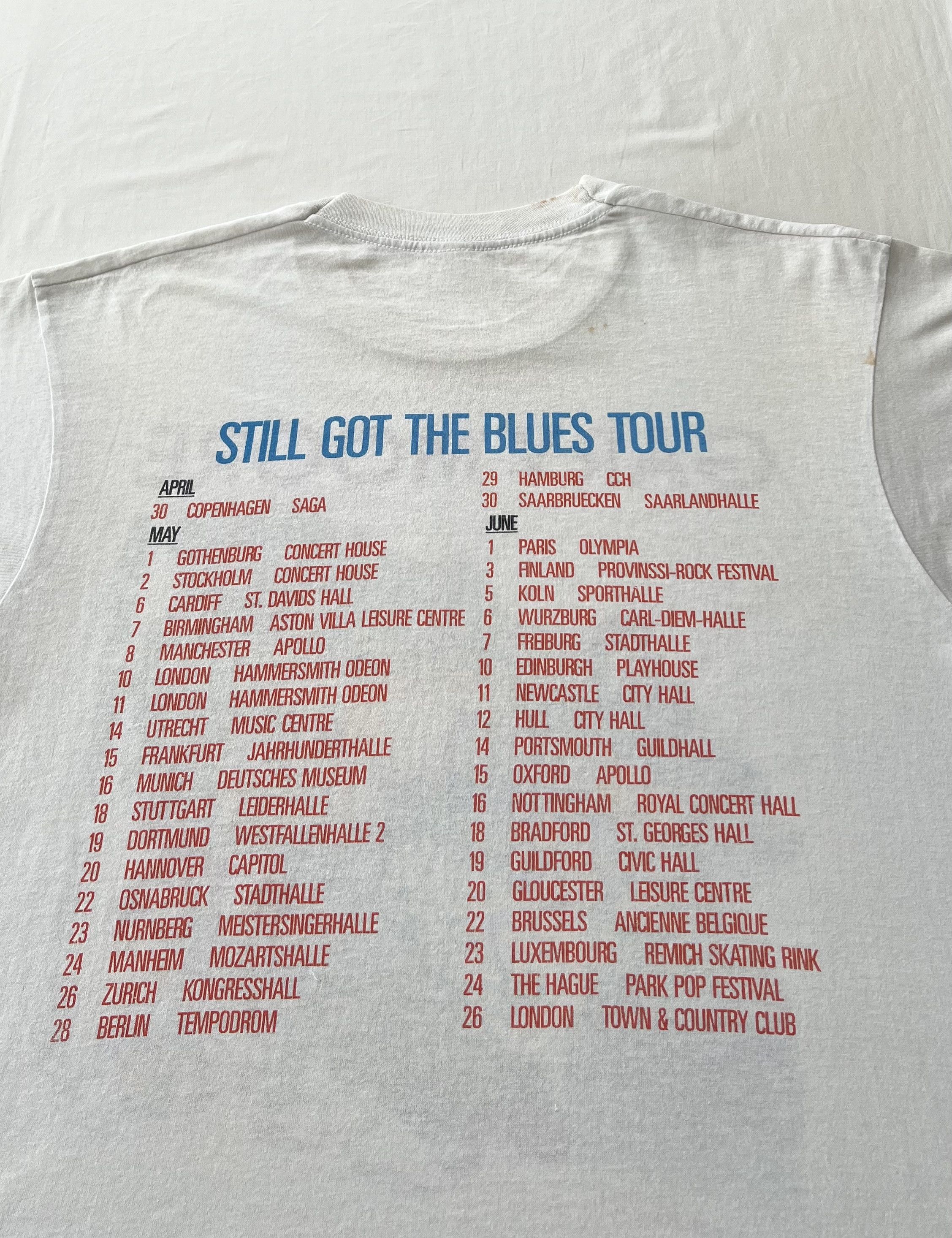 Band Tees Vintage 1990 Gary Moore With The Midnight Blues Band T-shirt Size US M / EU 48-50 / 2 - 12 Thumbnail