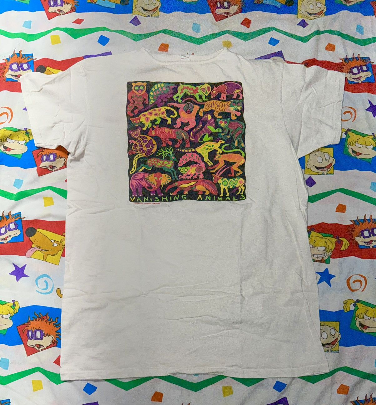 Other Vintage Rare! 80s Susan Costello Vanishing Animals T-shirt Size US XXL / EU 58 / 5 - 1 Thumbnail