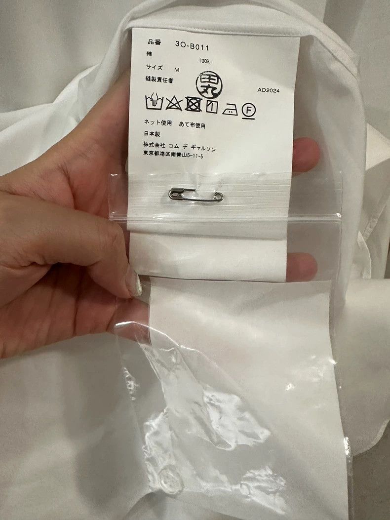 Comme des Garcons Comme Des Garcons White Pearl Collar Shirt Size M / US 6-8 / IT 42-44 - 5 Thumbnail