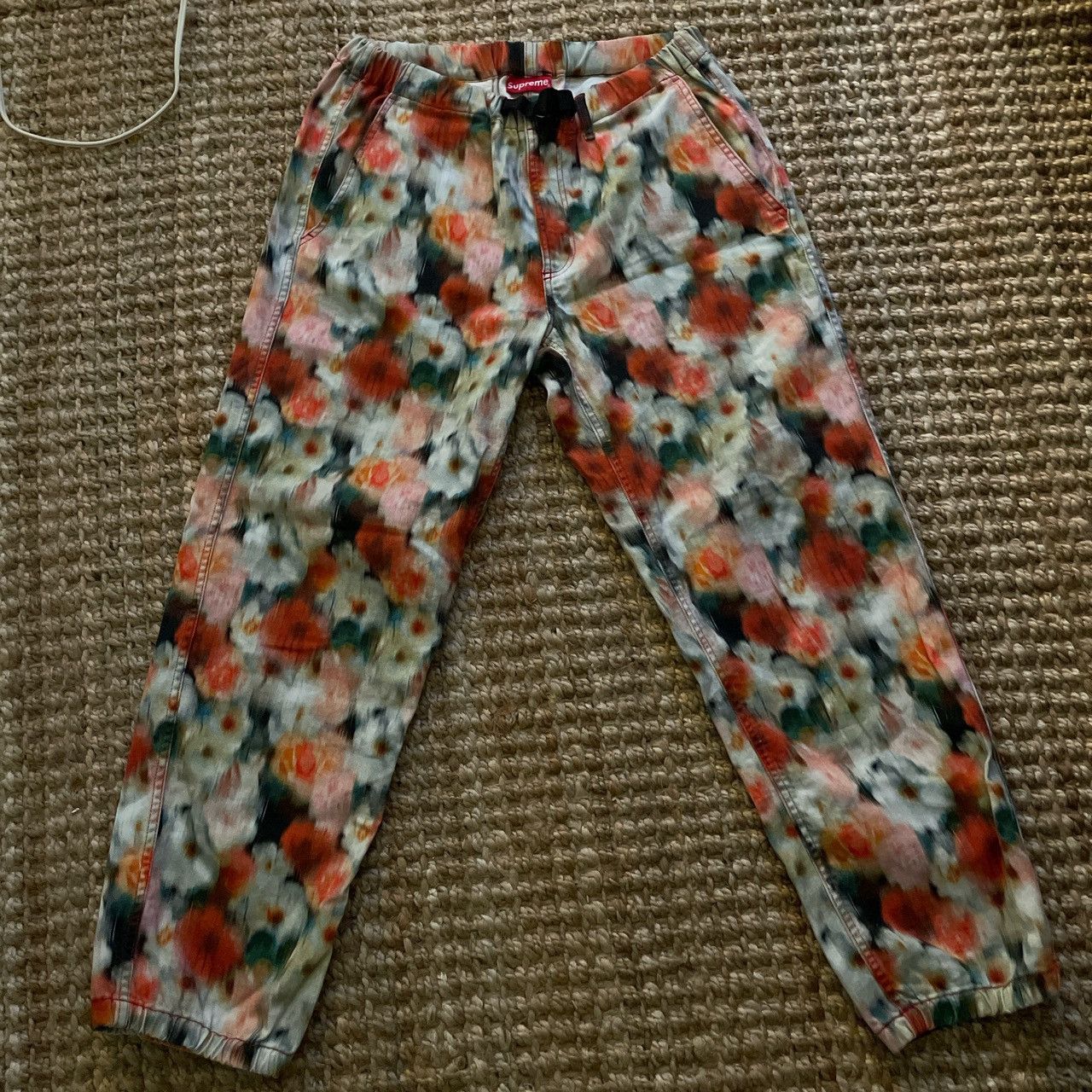image of Supreme Liberty Floral Pants in Red, Men's (Size 32)