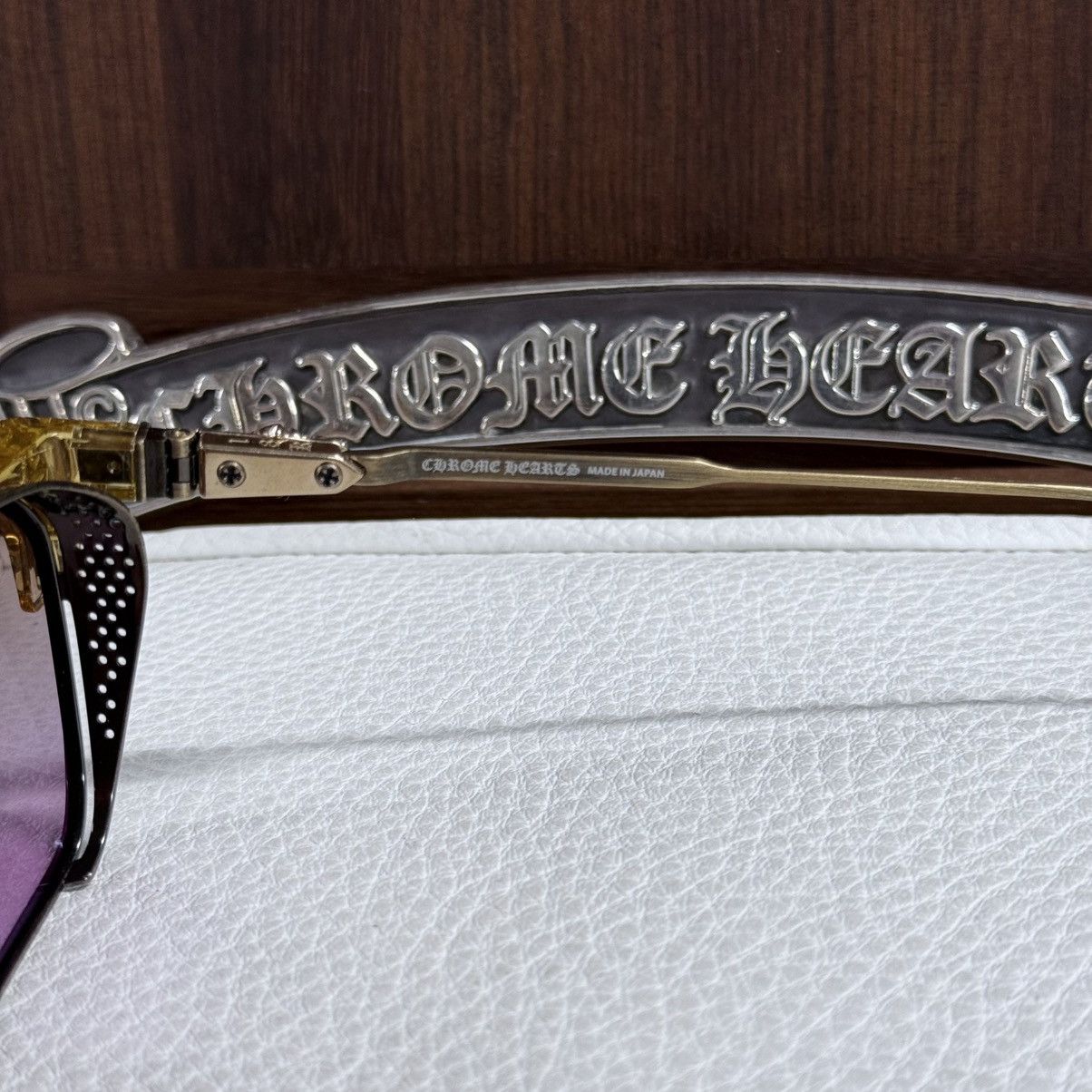 Chrome Hearts Chrome Hearts LMGA 1/1 ‘Lakers’ Sunglasses Size ONE SIZE - 8 Thumbnail