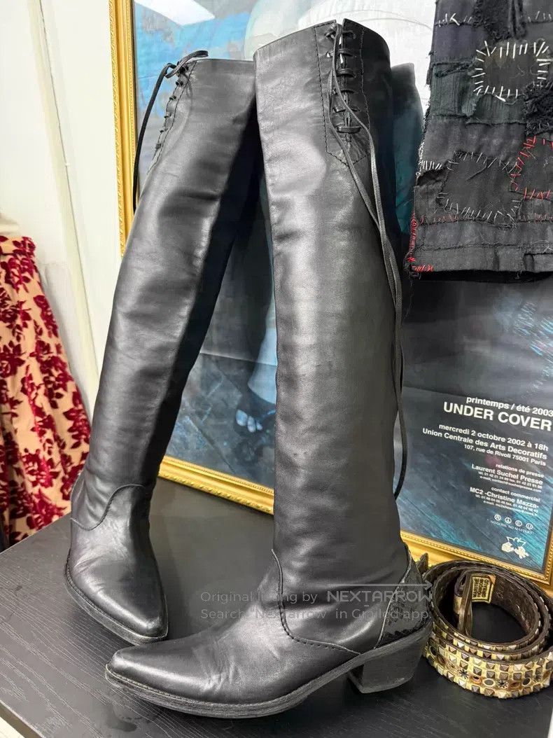 Junya Watanabe Junya Watanabe size M Snake Skin Patchwork High-Top Boots Size US 5.5 / EU 38 - 2 Thumbnail
