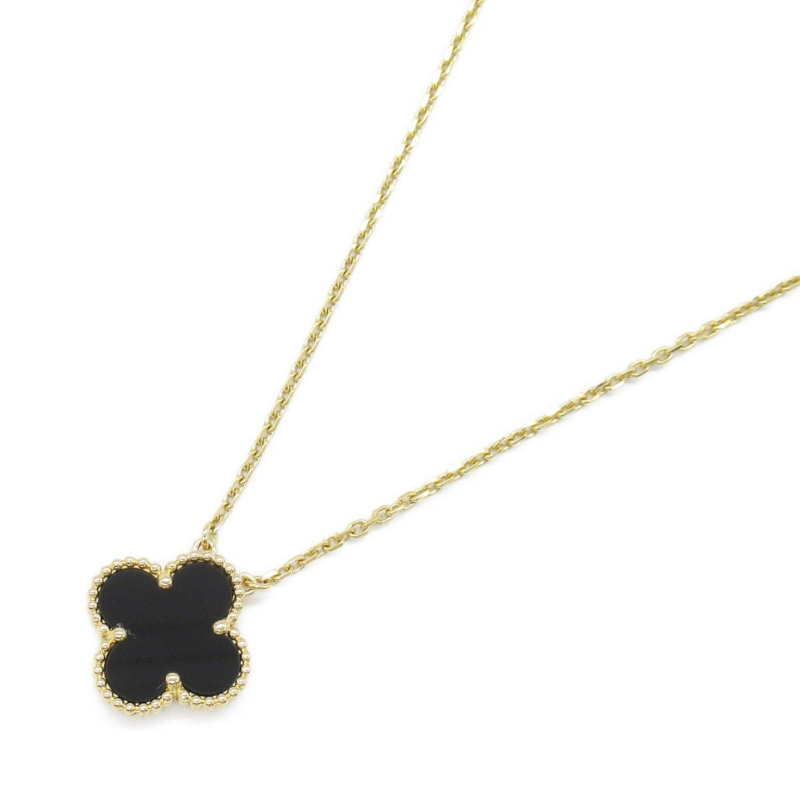 Van Cleef & Arpels Van Cleef Arpels Alhambra Necklace Onyx K18 (Yellow Gold) Black Size ONE SIZE - 1 Thumbnail