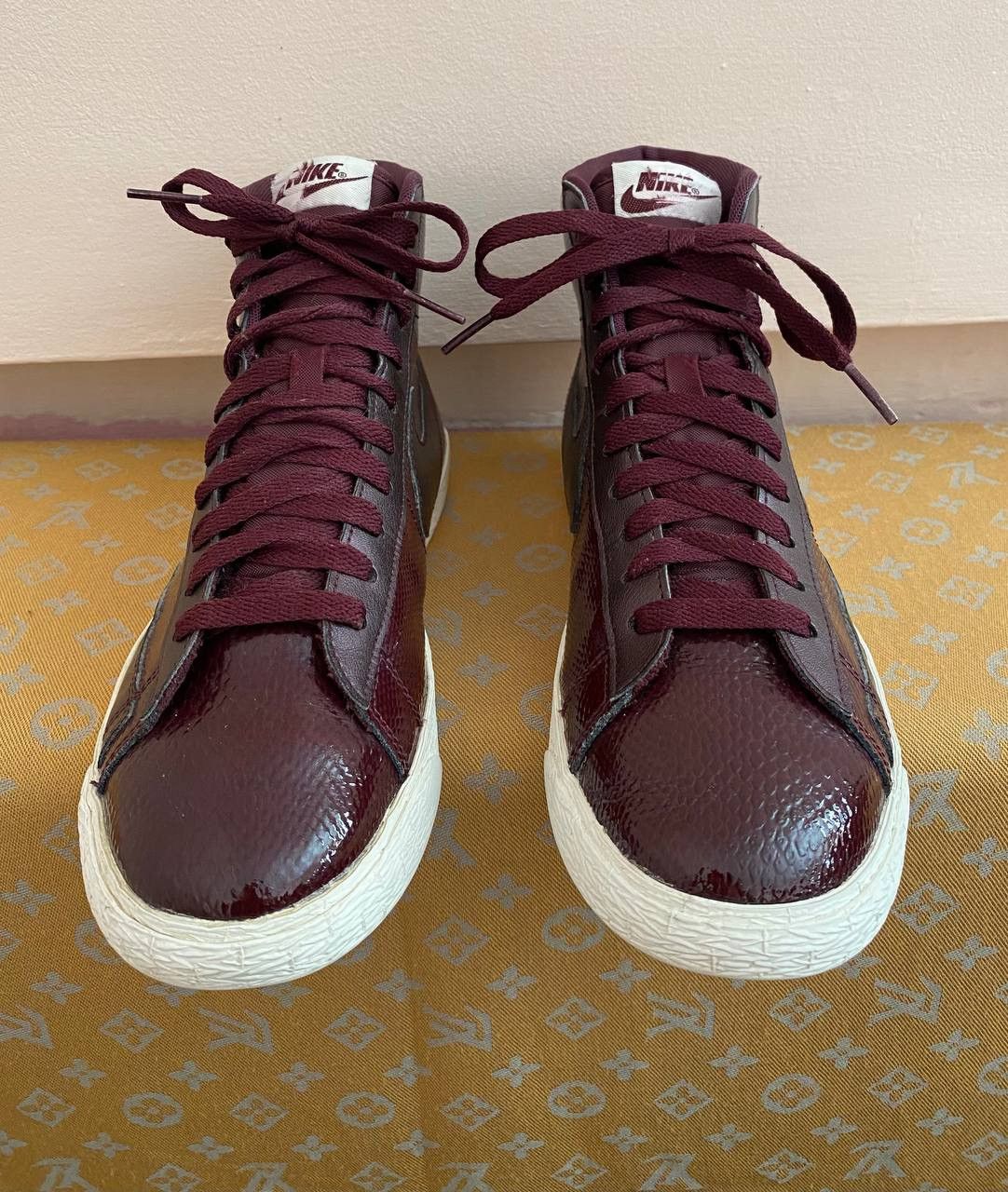 Nike × Vintage Nike Blazer Mid Leather Premium Snake Sneakers Womens Purple Size US 10.5 / IT 40.5 - 3 Thumbnail