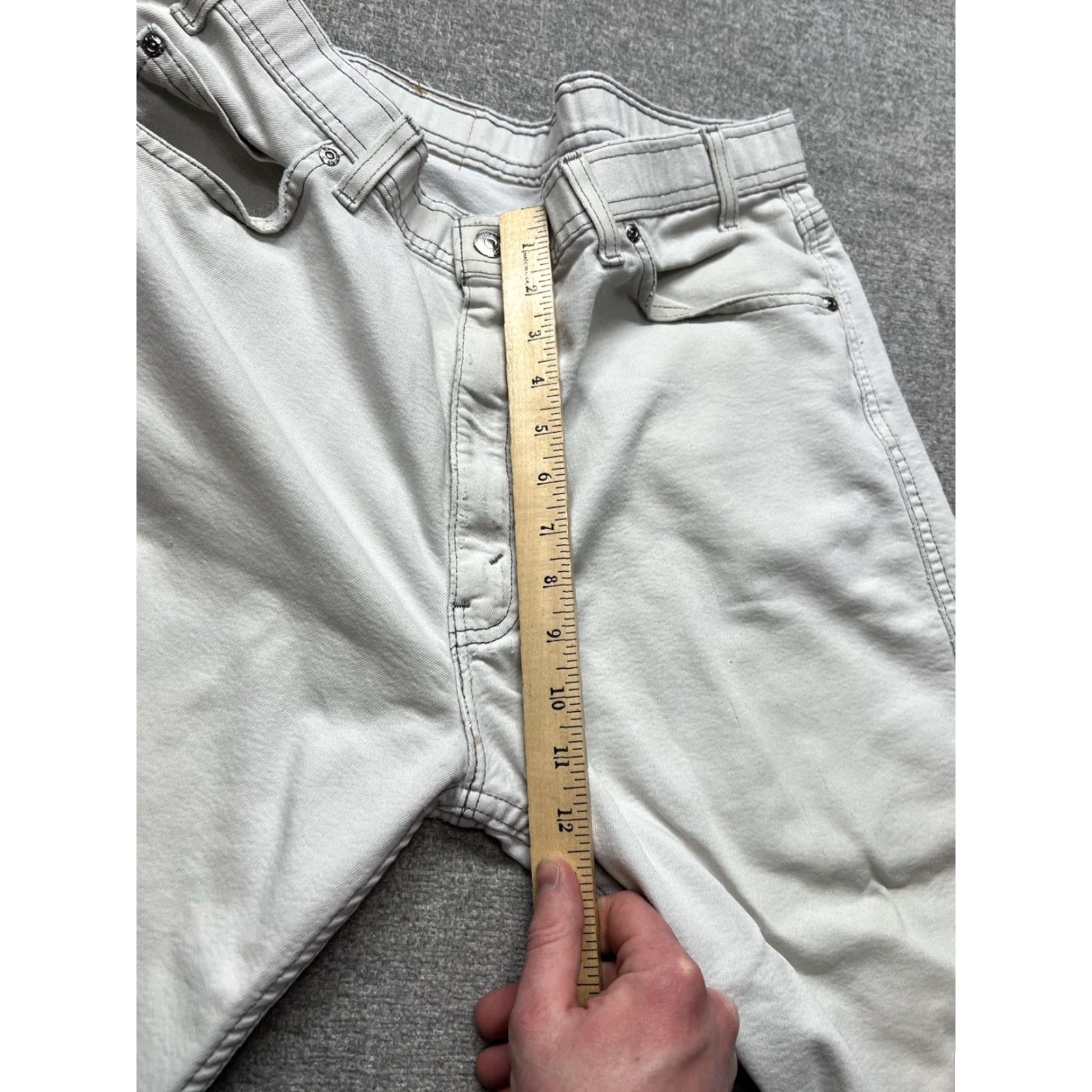 Levi's VINTAGE Levi's 505 Jeans Relaxed Denim 36x23 36 36in White USA Men 5-Pocket Size US 36 / EU 52 - 5 Thumbnail