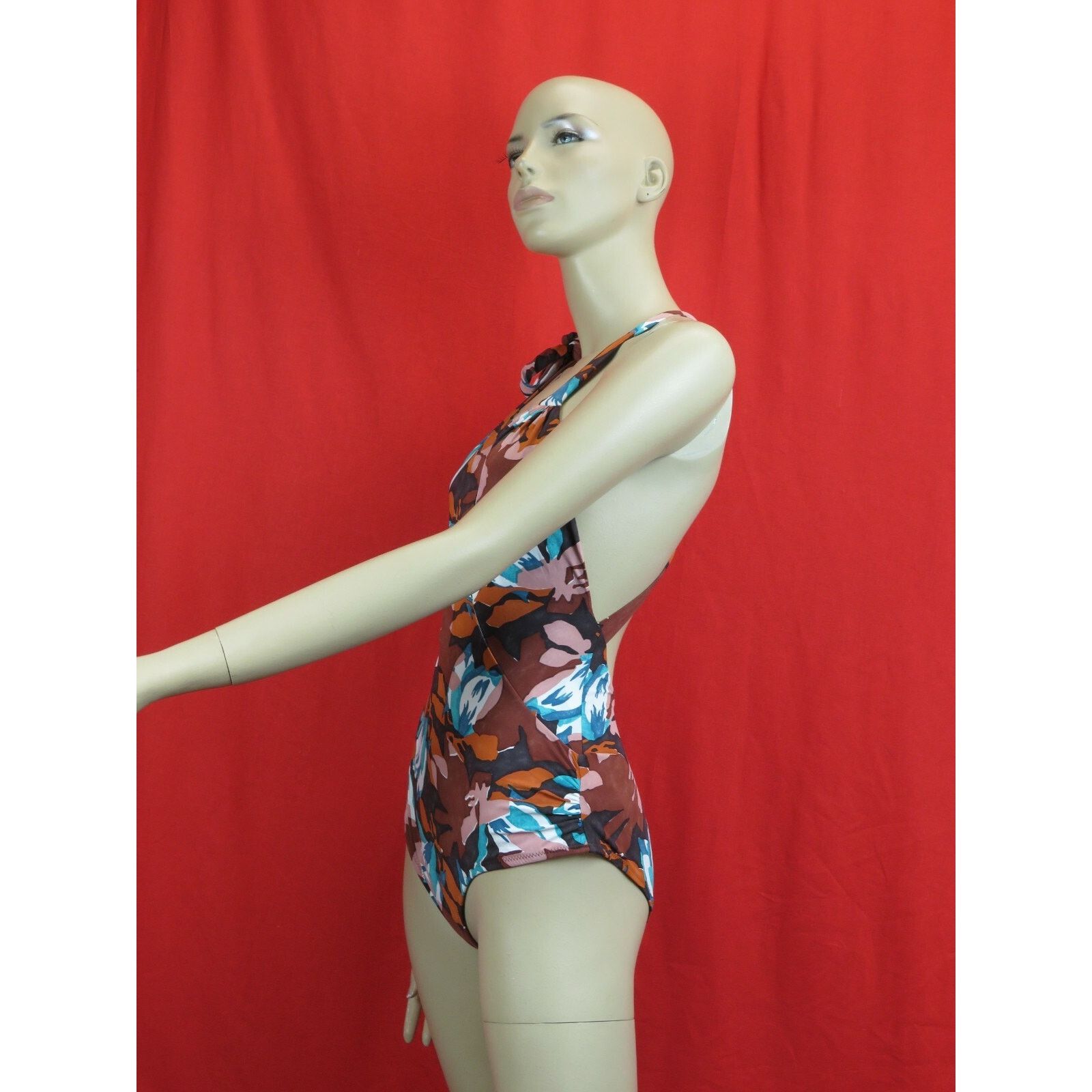 Balenciaga BALENCIAGA MULTI COLOR FLORAL NYLON SWIMSUIT 38 ITALY $ 755 Size ONE SIZE - 5 Thumbnail