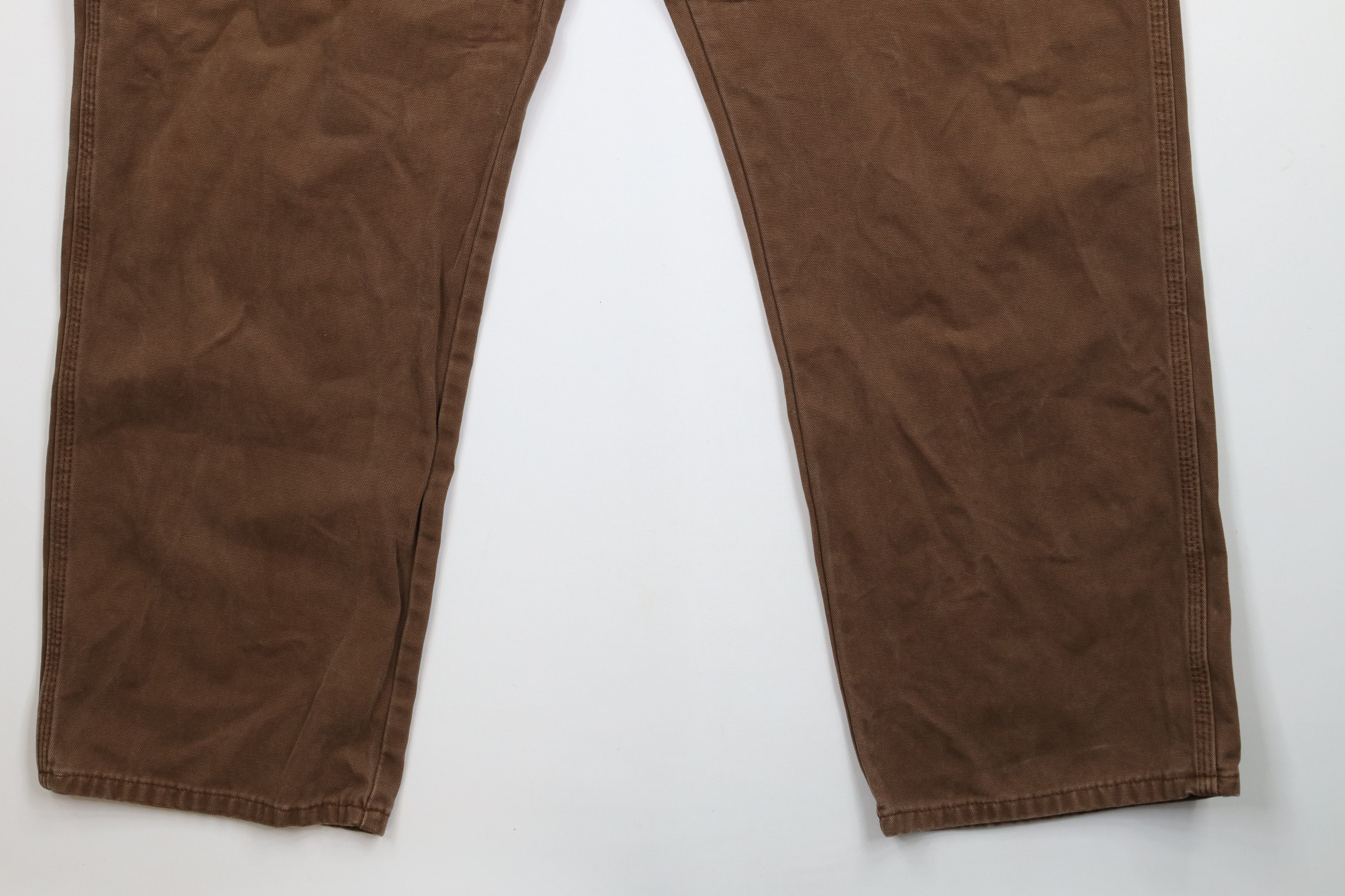 Dickies × Vintage Vintage Dickies Spell Canvas Wide Leg Dungaree Pants Brown Size US 42 / EU 58 - 4 Thumbnail