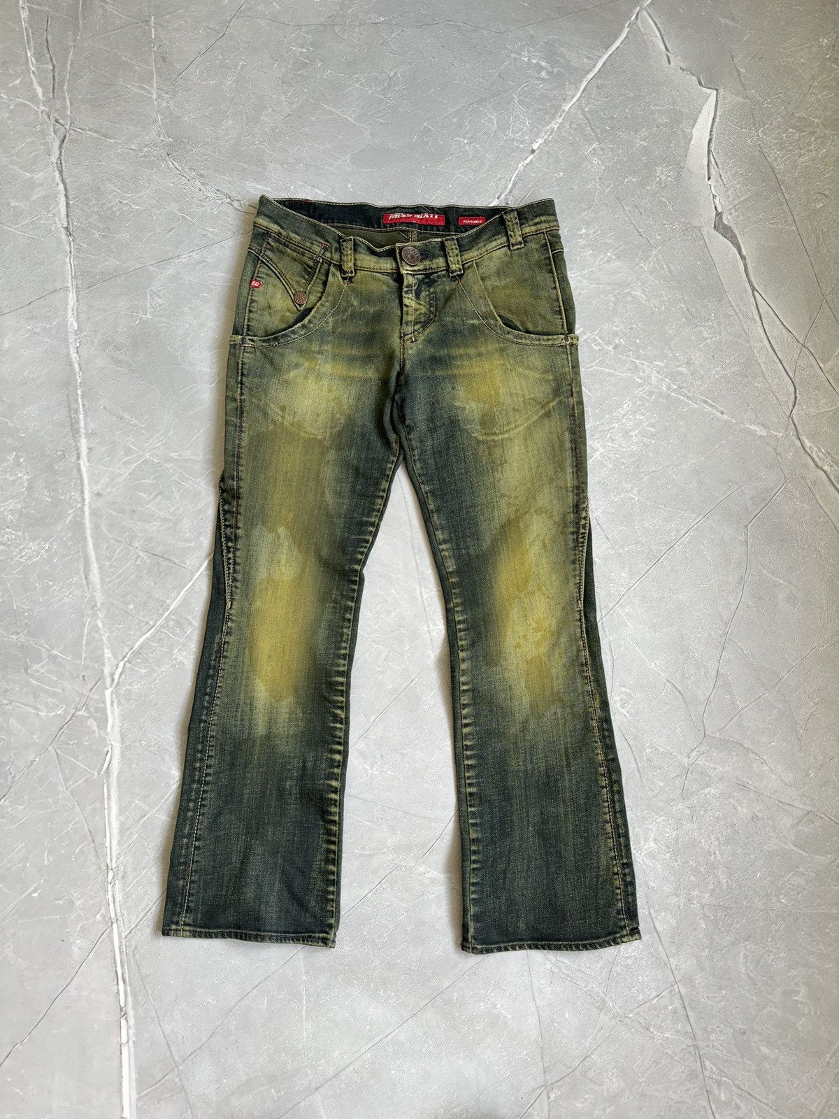 Miss Sixty Y2K Vintage Miss Sixty Flip Vargo Dirty Denim Jeans Bootcut Size 28" / US 6 / IT 42 - 1 Thumbnail