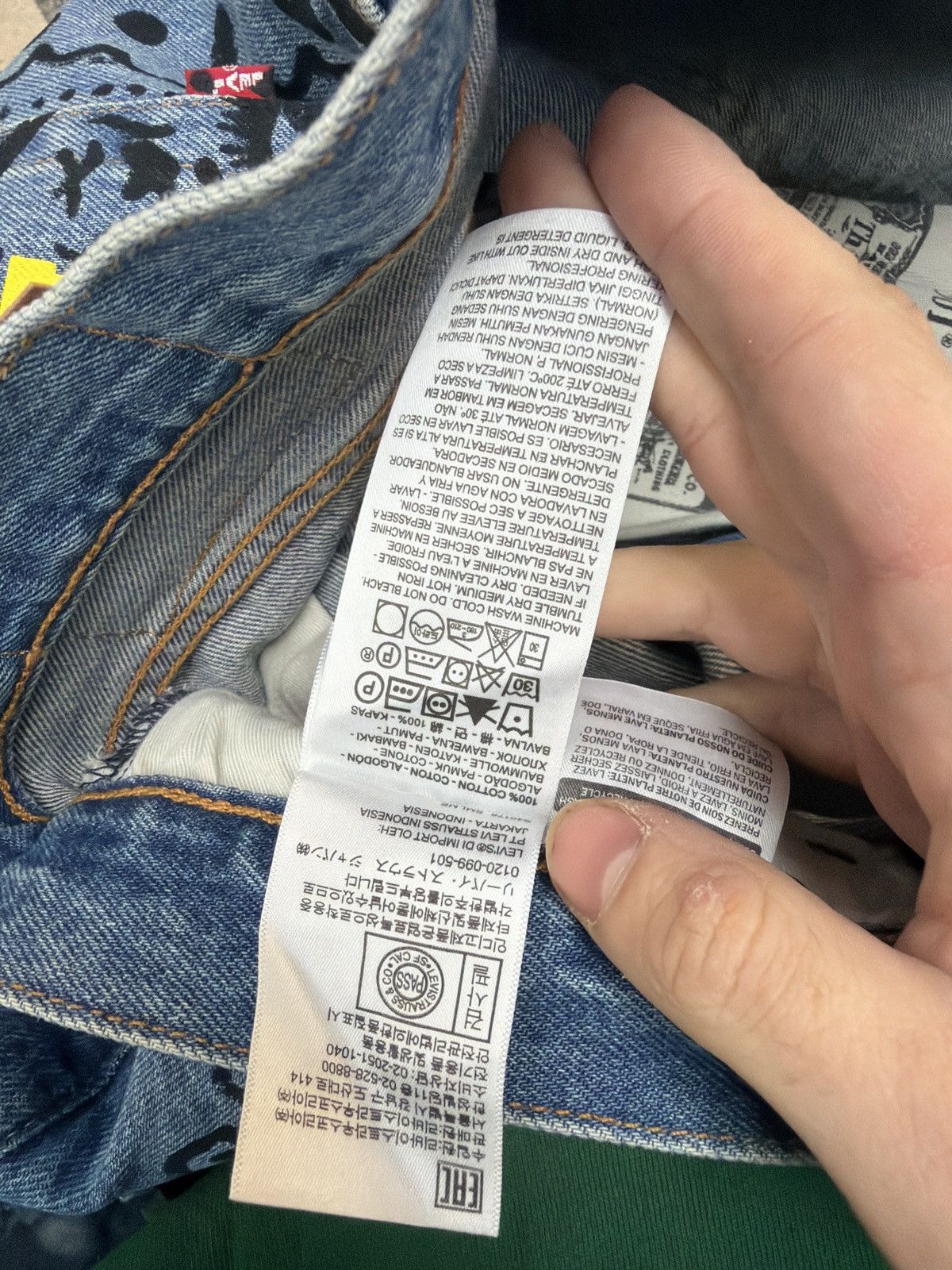 DENIM TEARS × IRAK Denim tears Irak denim jeans blue indigo Size US 34 / EU 50 - 4 Thumbnail