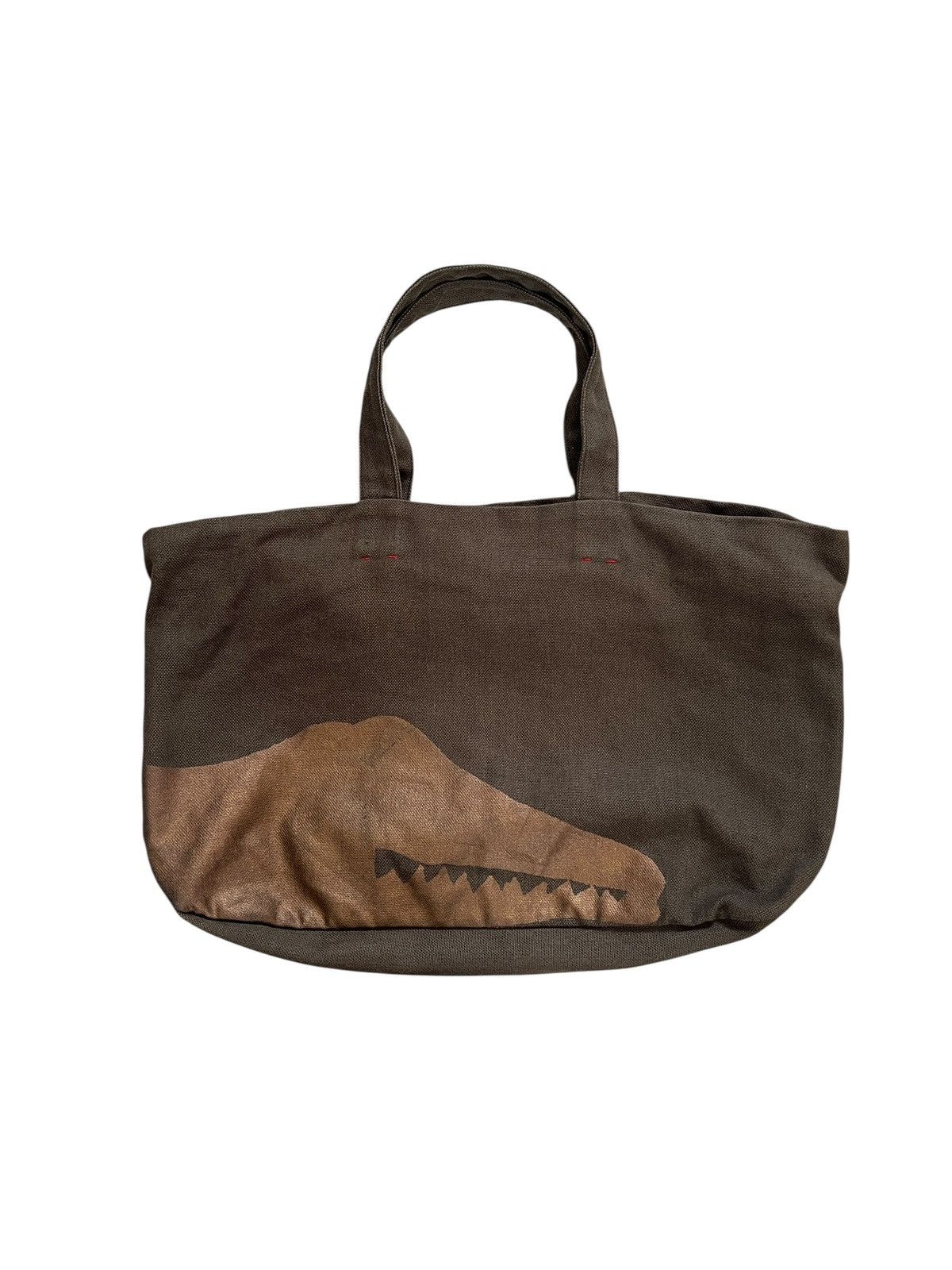 Y's 1990s Y’s For Living Crocodile Motif Canvas Boston Bag Size ONE SIZE - 2 Thumbnail