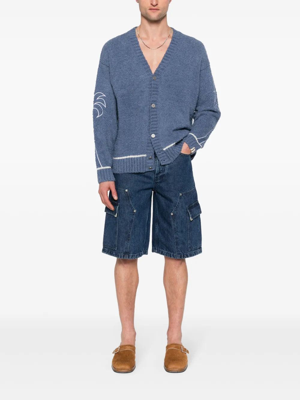 Palm Angels o1y0325 Denim Short in Blue Size US 34 / EU 50 - 5 Thumbnail
