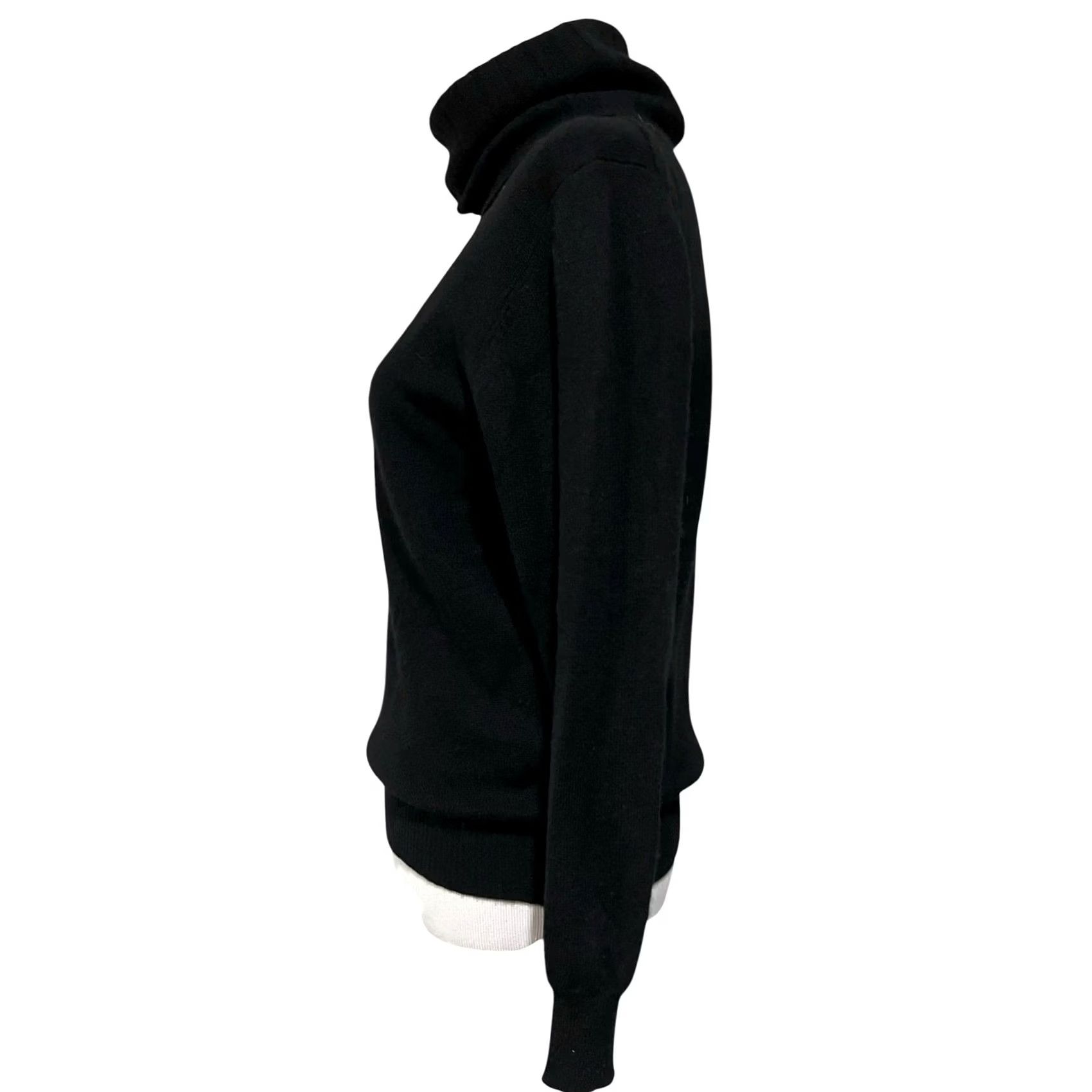 RHODE VINTAGE Courtney Rhodes Sweater Womens Turtleneck Cashmere Black Sz Small Size S / US 4 / IT 40 - 4 Thumbnail
