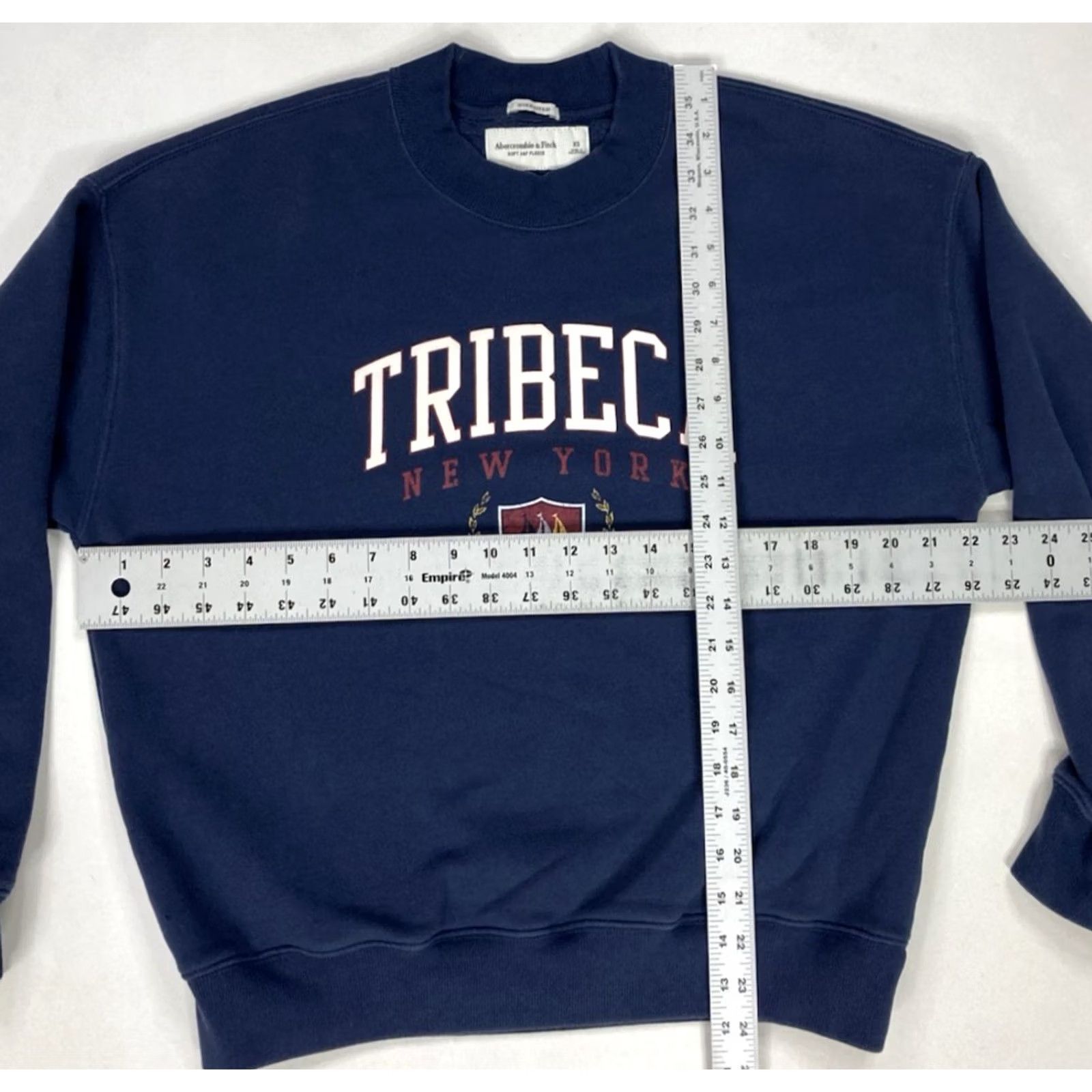 Abercrombie & Fitch Abercrombie & Fitch Sweatshirt Women XS City Graphic Logo Pullover Crew Neck Fleece Oversized Blue Size XS / US 0-2 / IT 36-38 - 6 Thumbnail