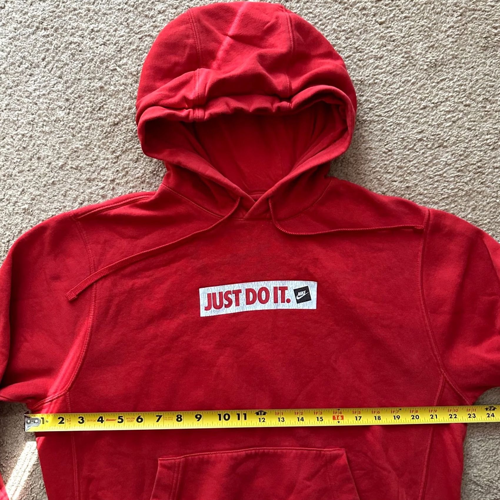 Nike Nike Hoodie Sweatshirt Pullover Red Pockets Mens Medium Just Do It Size US M / EU 48-50 / 2 - 6 Thumbnail