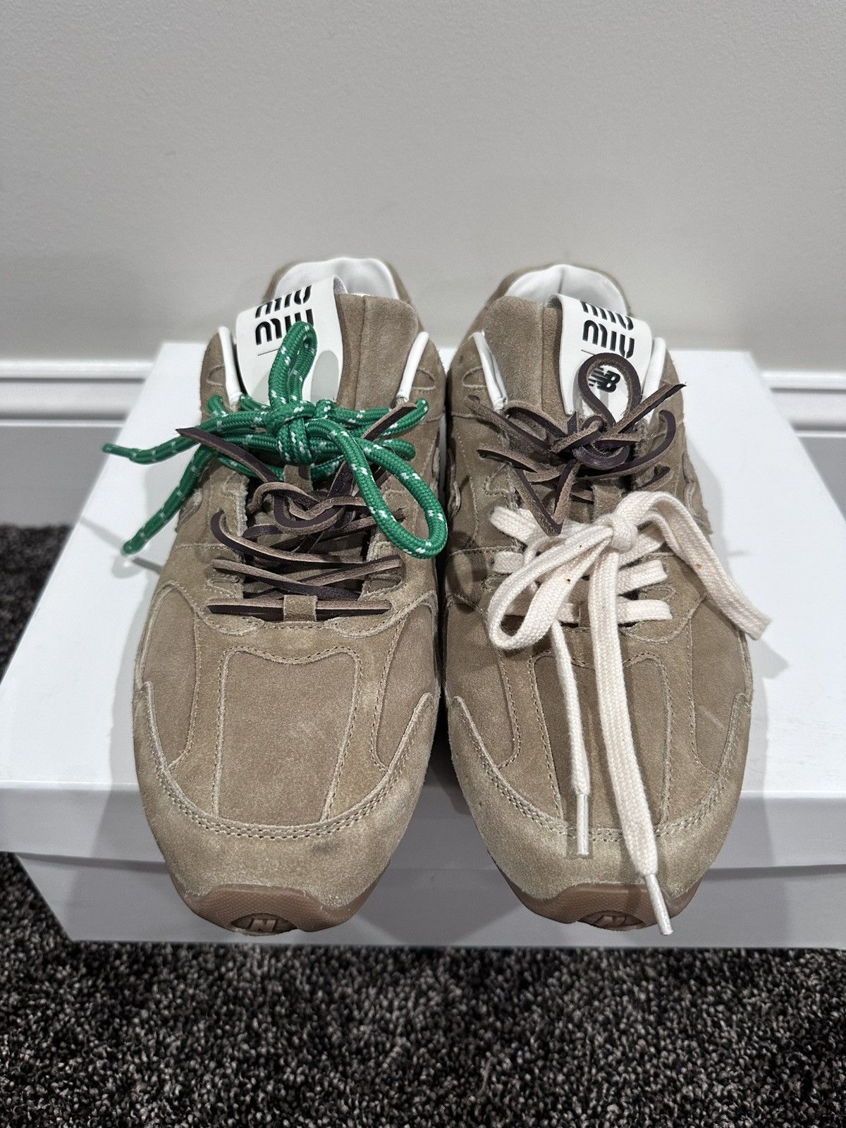 Miu Miu × New Balance Miu Miu x New Balance 530 SL Cinnamon Suede Sneakers Size US 11 / EU 44 - 3 Thumbnail