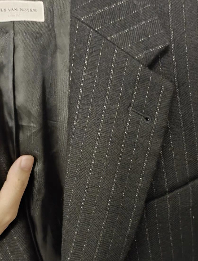 Dries Van Noten Dries Van Noten striped white lapel suit jacket Size 44R - 4 Thumbnail