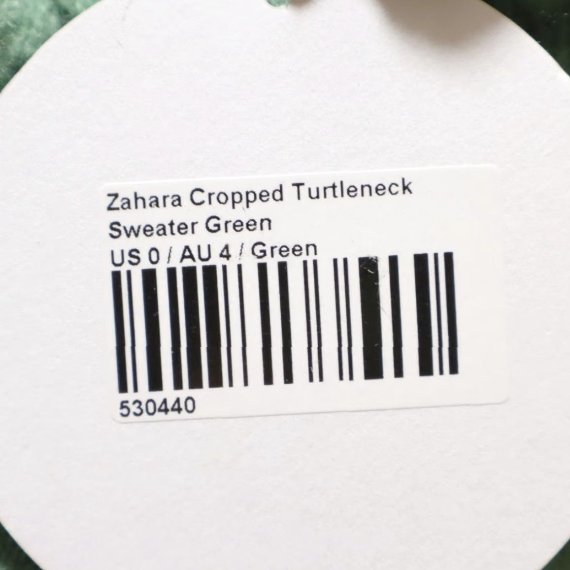 PRINCESS POLLY Princess Polly Zahara Cropped Turtleneck Green Women's 0 Shirt Sweater Adult Women Size 0 Crew Neck Long Sleeve Solid Vintage No Women Size XS / US 0-2 / IT 36-38 - 6 Thumbnail