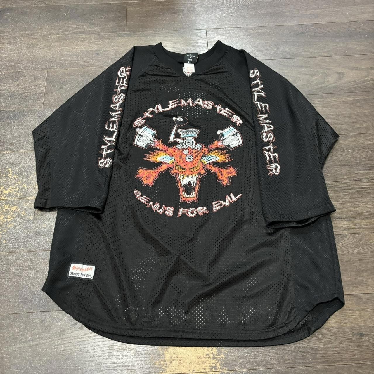 Designer vintage stylemaster genius for evil jersey t shirt 00s y2k L Size US L / EU 52-54 / 3 - 3 Thumbnail