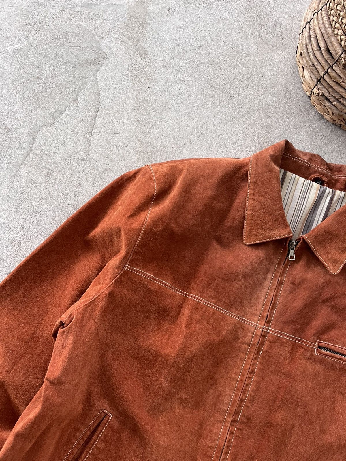 Genuine Leather Vintage Avantgarde Brown Orange Leather Coach Jacket Y2K Size US XL / EU 56 / 4 - 4 Thumbnail