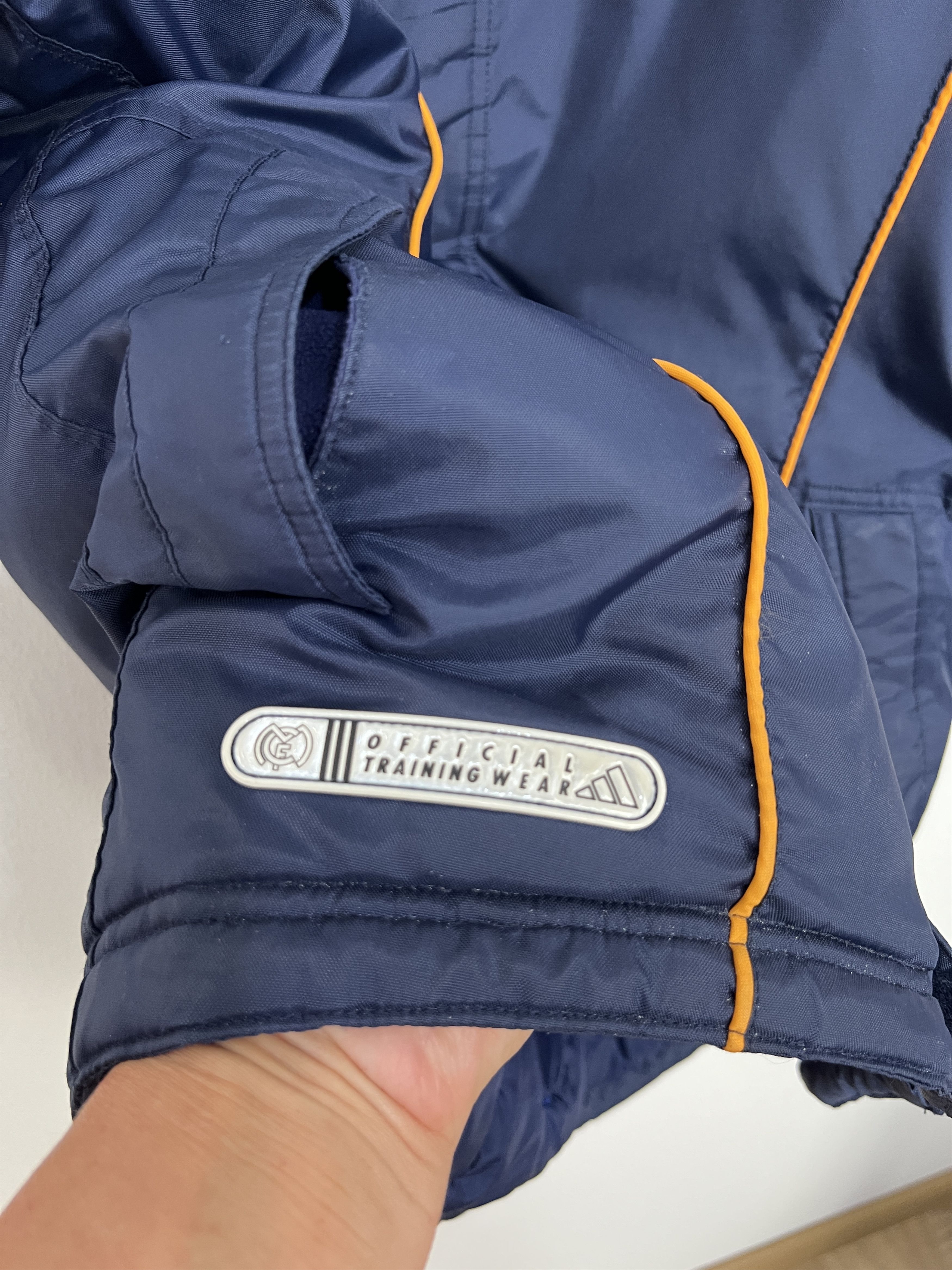 Adidas Vintage 90's Adidas Real Madrid Football Blue Bomber Jacket Size US S / EU 44-46 / 1 - 6 Thumbnail