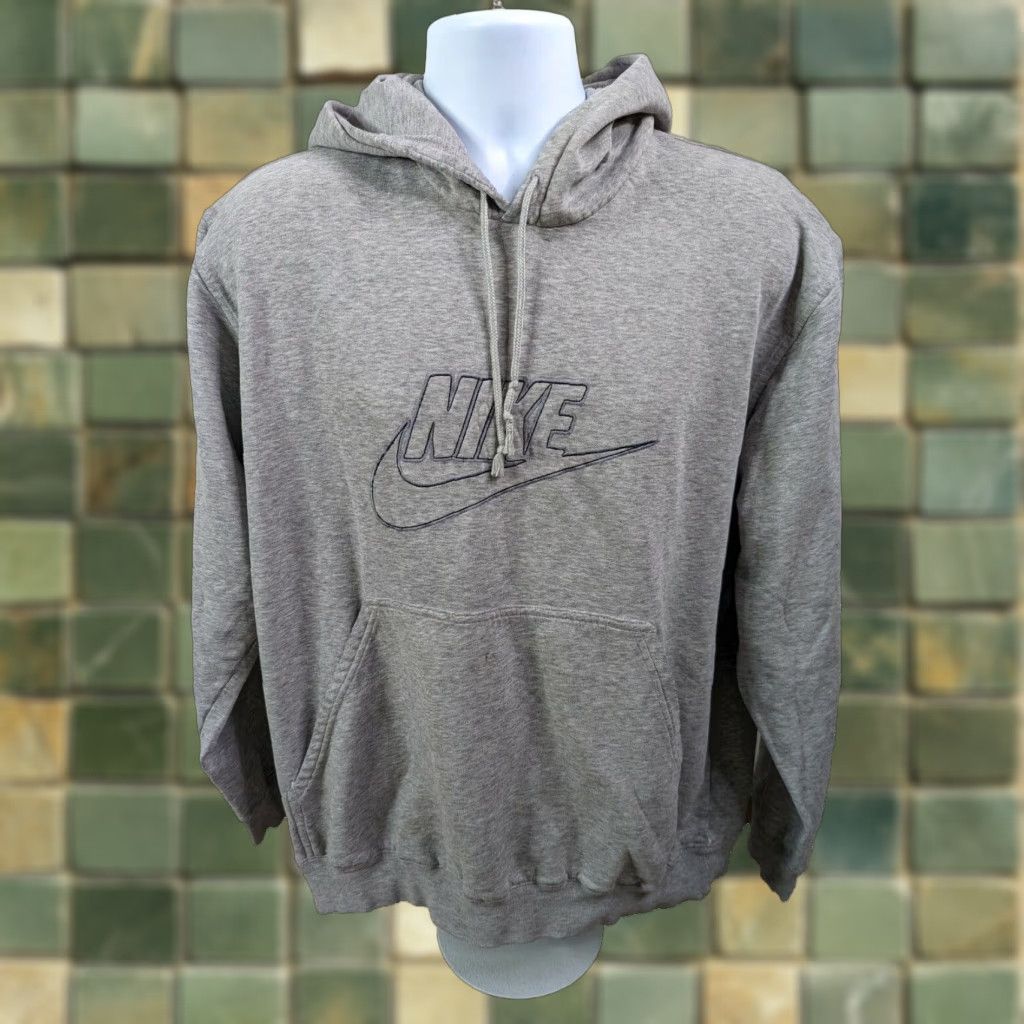 Nike VINTAGE Nike USA Center Swoosh Gray Hoodie Sweatshirt Men's XL Nike Hoodies Size US XL / EU 56 / 4 - 1 Thumbnail