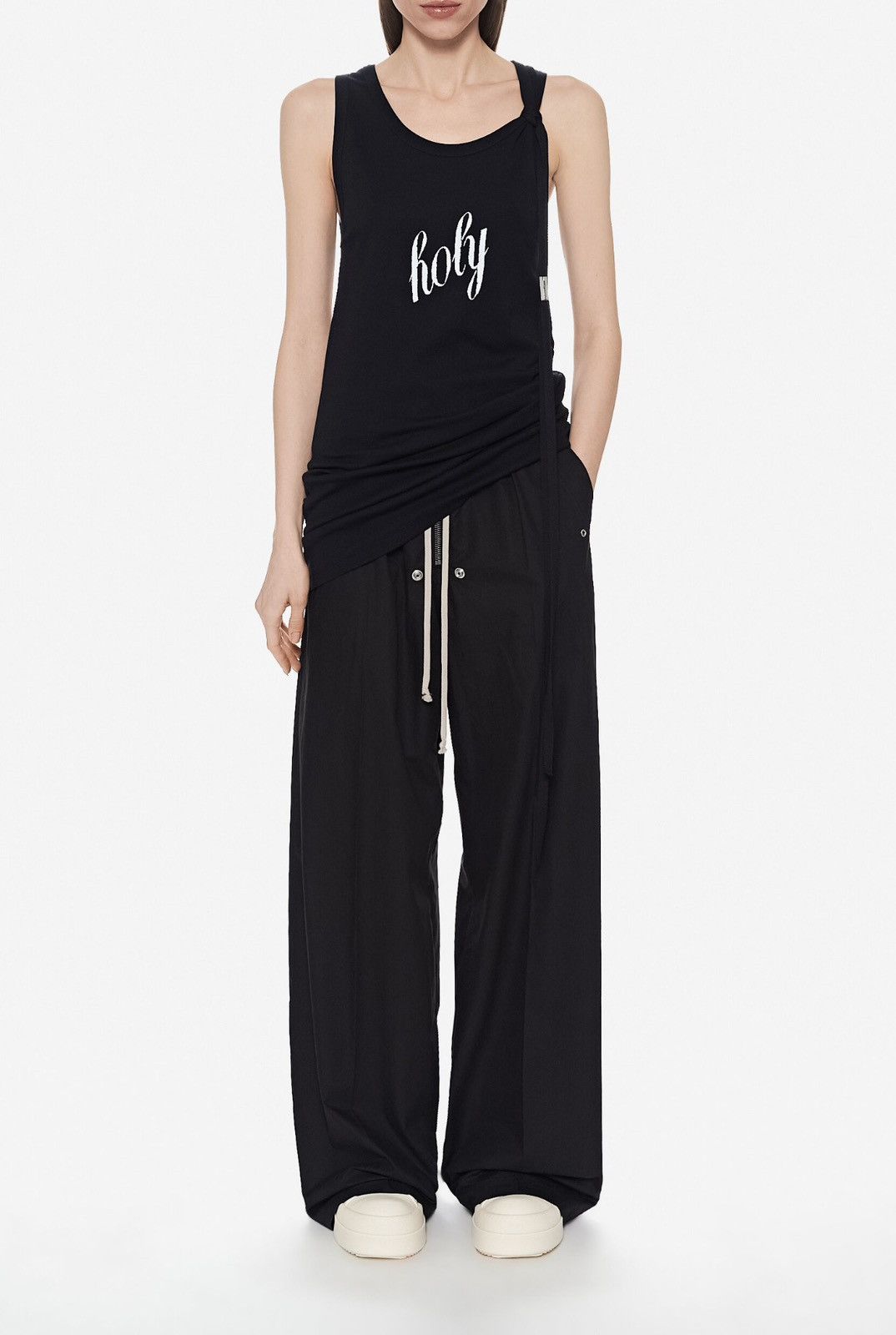 Ann Demeulemeester Last Ann Demeulemeester Holy Black Tank Top Size S / US 4 / IT 40 - 4 Thumbnail
