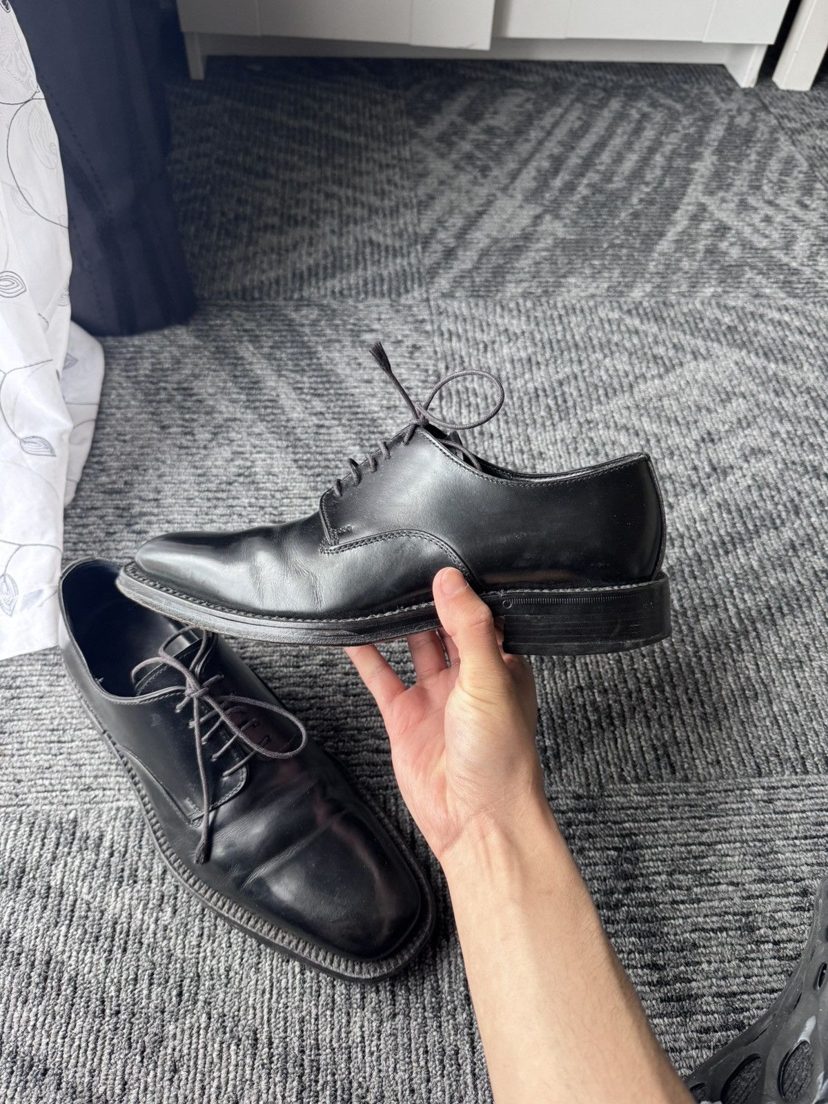Gucci Vintage Gucci leather formal mens shoes Size US 7 / EU 40 - 1 Thumbnail