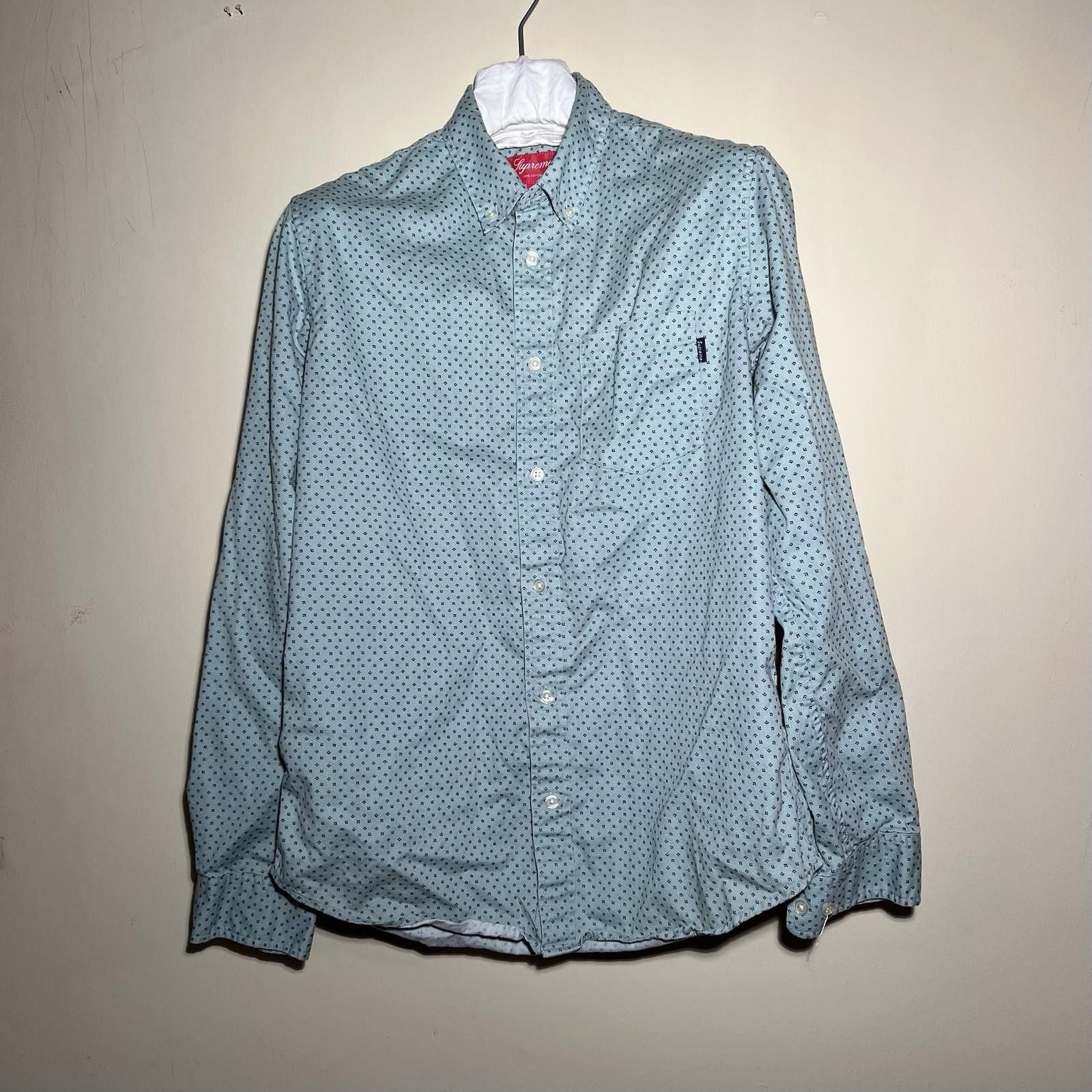Supreme Pre-Owned SUPREME L/S COTTON SHIRT GREEN M Size US L / EU 52-54 / 3 - 1 Thumbnail